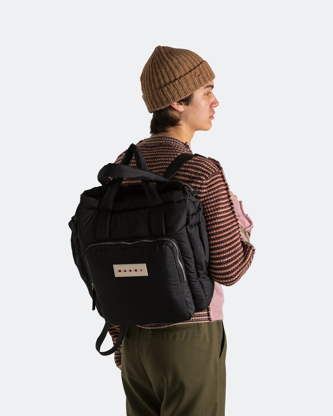 Marni - Tote N/S Puffy - Black - UP THERE