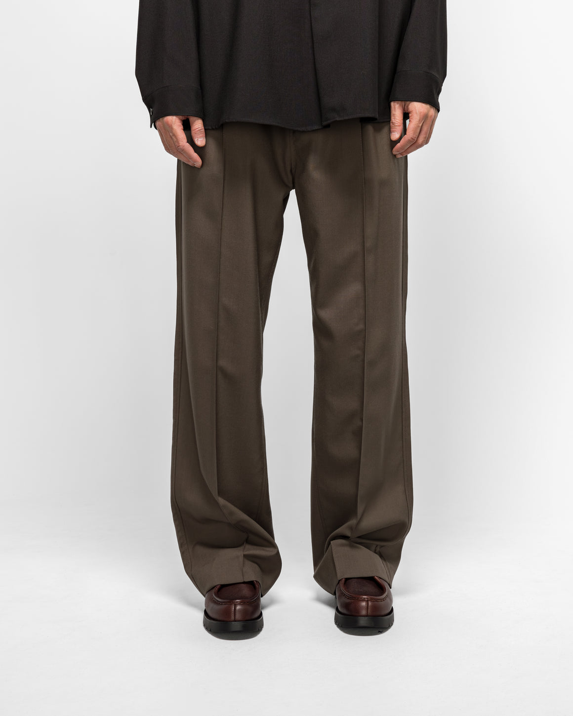 Marni - Tropical Wool Pleated Trousers - Truffle - UP THERE