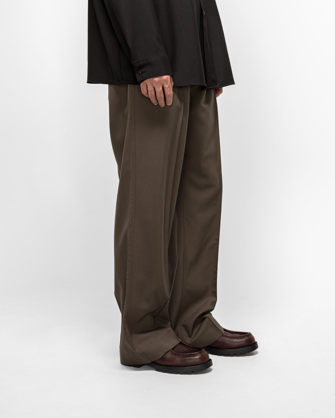 Marni - Tropical Wool Pleated Trousers - Truffle - UP THERE