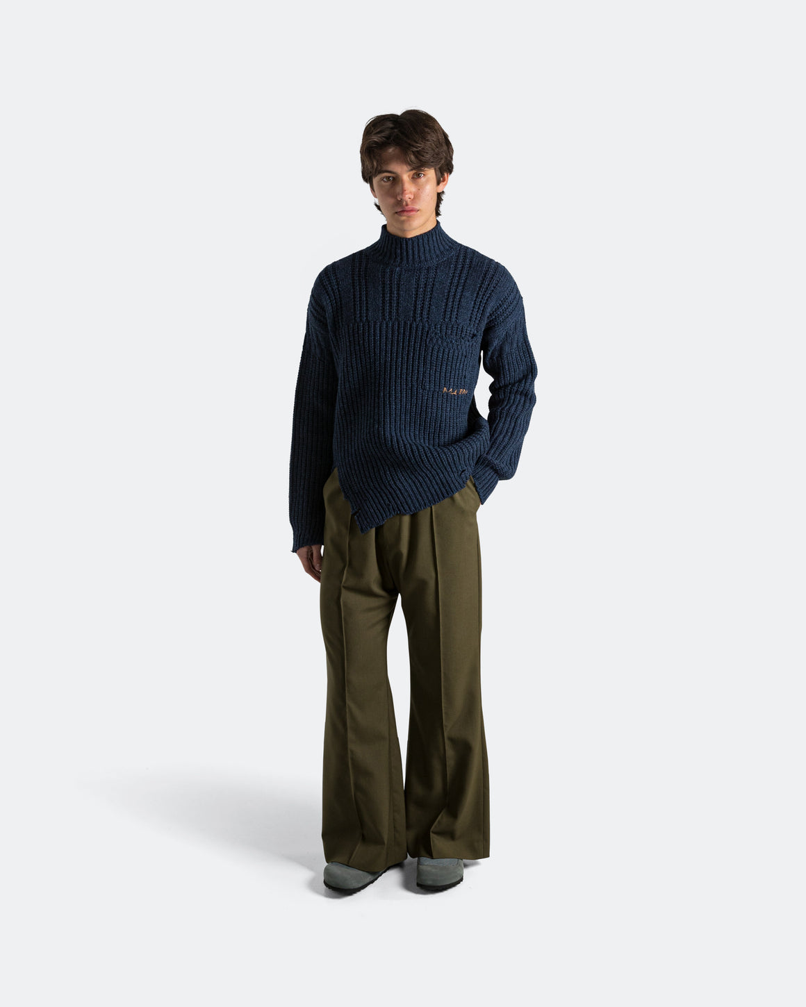 Marni - Tropical Wool Trousers - Deep Sage - UP THERE
