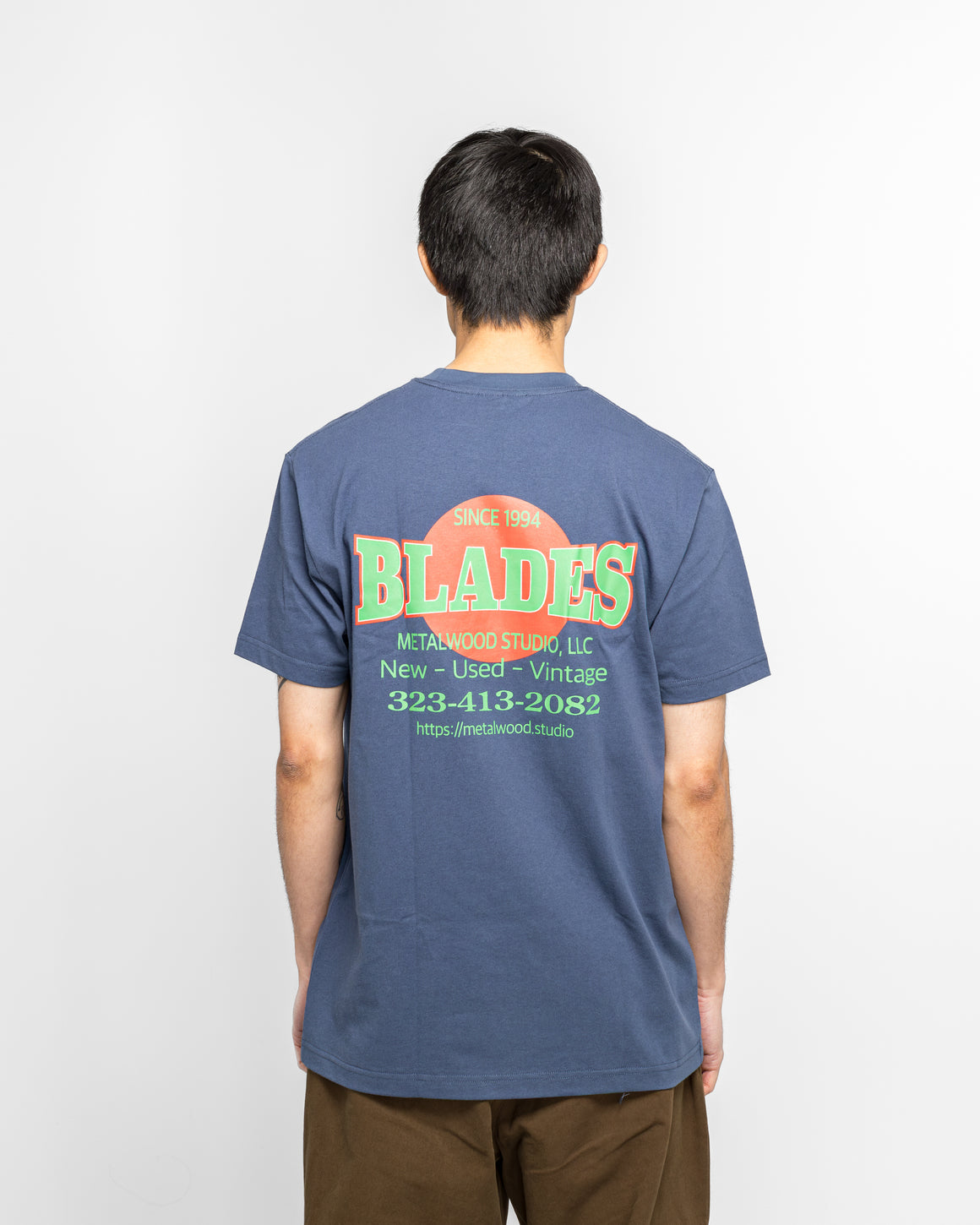 Metalwood - Blades Gym T-Shirt - Navy - UP THERE
