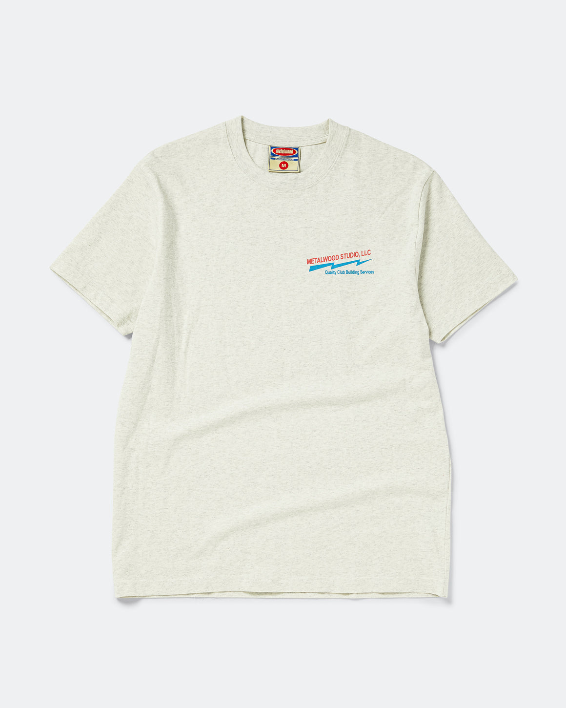 Metalwood - Club Building T-Shirt - Heather Grey - UP THERE