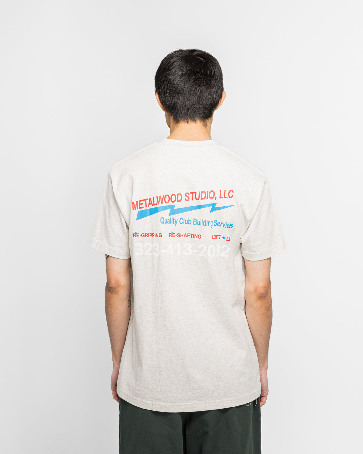 Metalwood - Club Building T-Shirt - Heather Grey - UP THERE