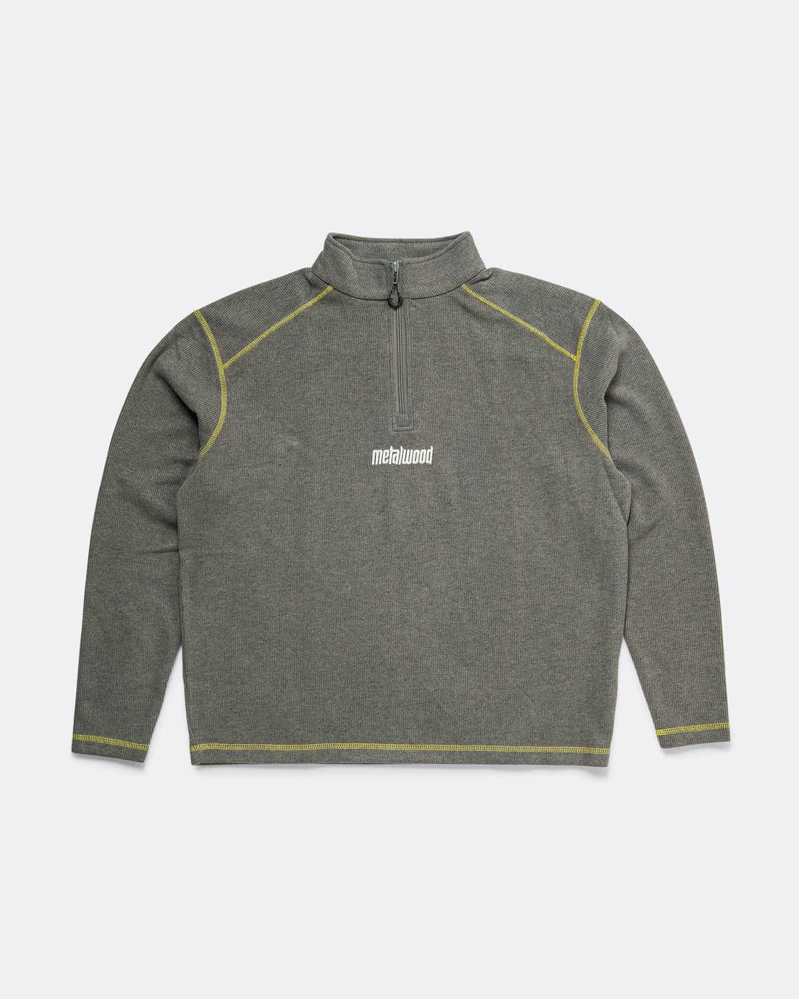 Metalwood - Contrast Stitch 1/4 Zip Pullover - Charcoal - UP THERE