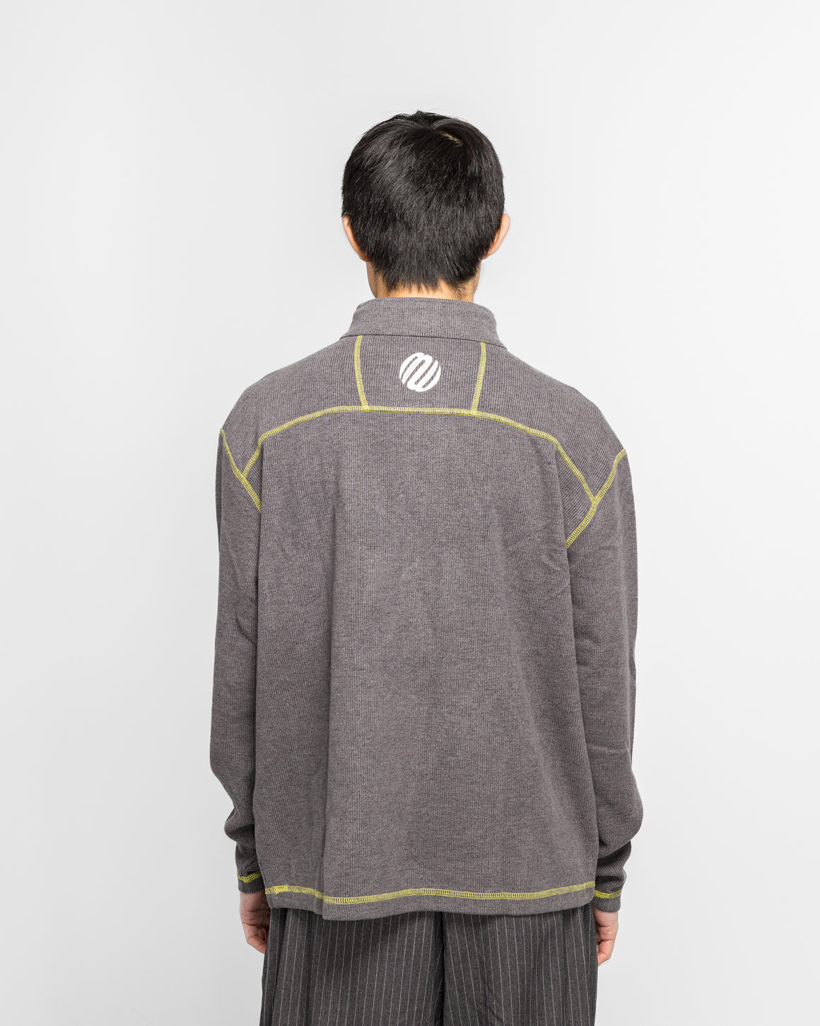 Metalwood - Contrast Stitch 1/4 Zip Pullover - Charcoal - UP THERE