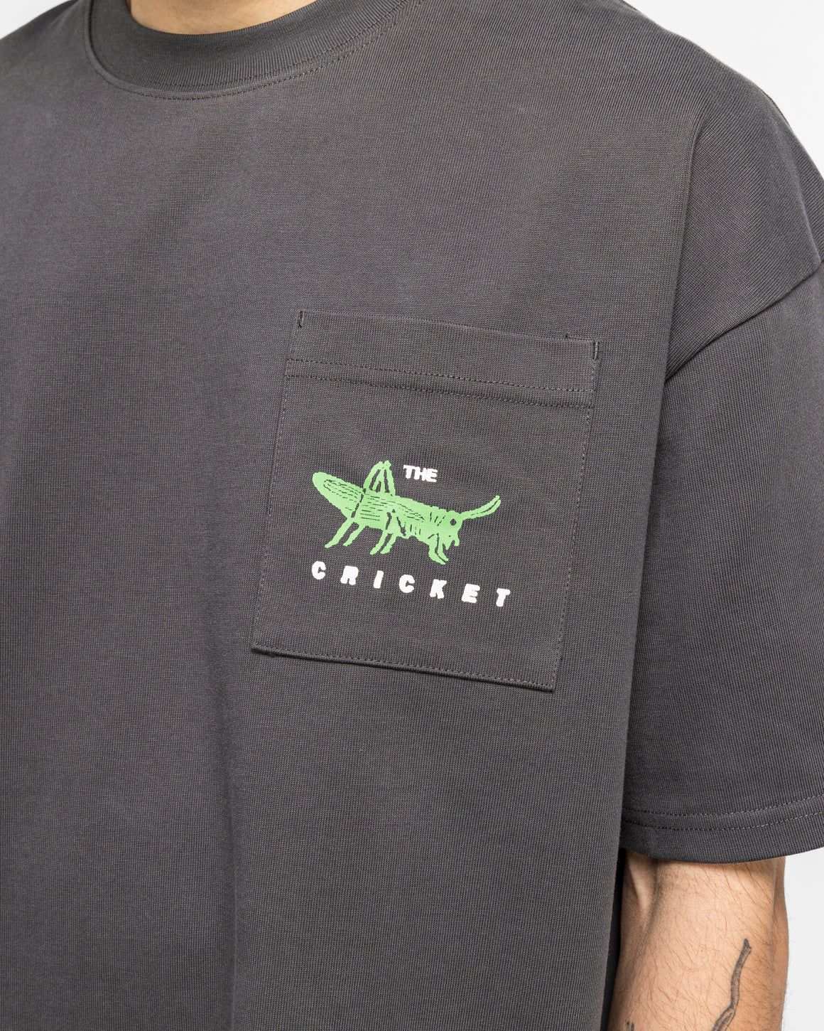 Metalwood - Cricket Heavy Pocket T-Shirt - Tar - UP THERE