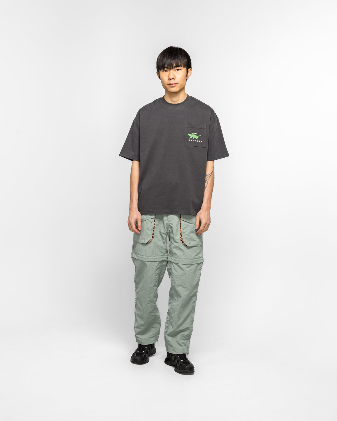 Metalwood - Cricket Heavy Pocket T-Shirt - Tar - UP THERE