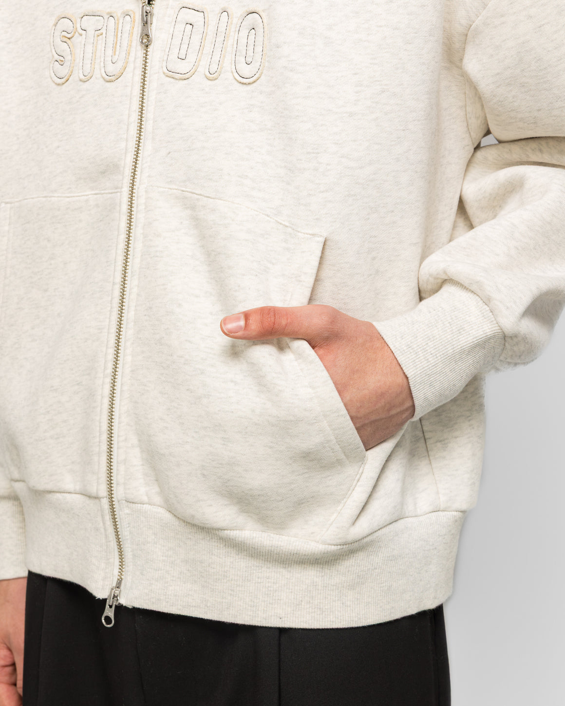Metalwood - Cutie Zip Hooded Sweatshirt - Heather Grey - UP THERE