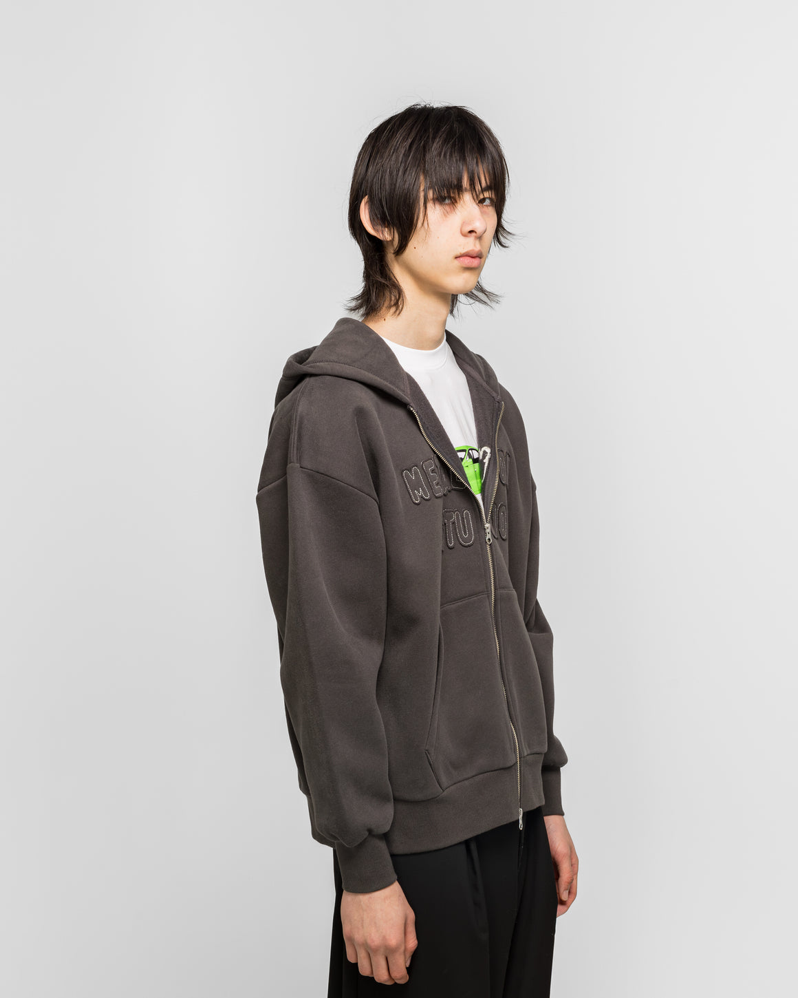 Metalwood - Cutie Zip Hooded Sweatshirt - Tar - UP THERE