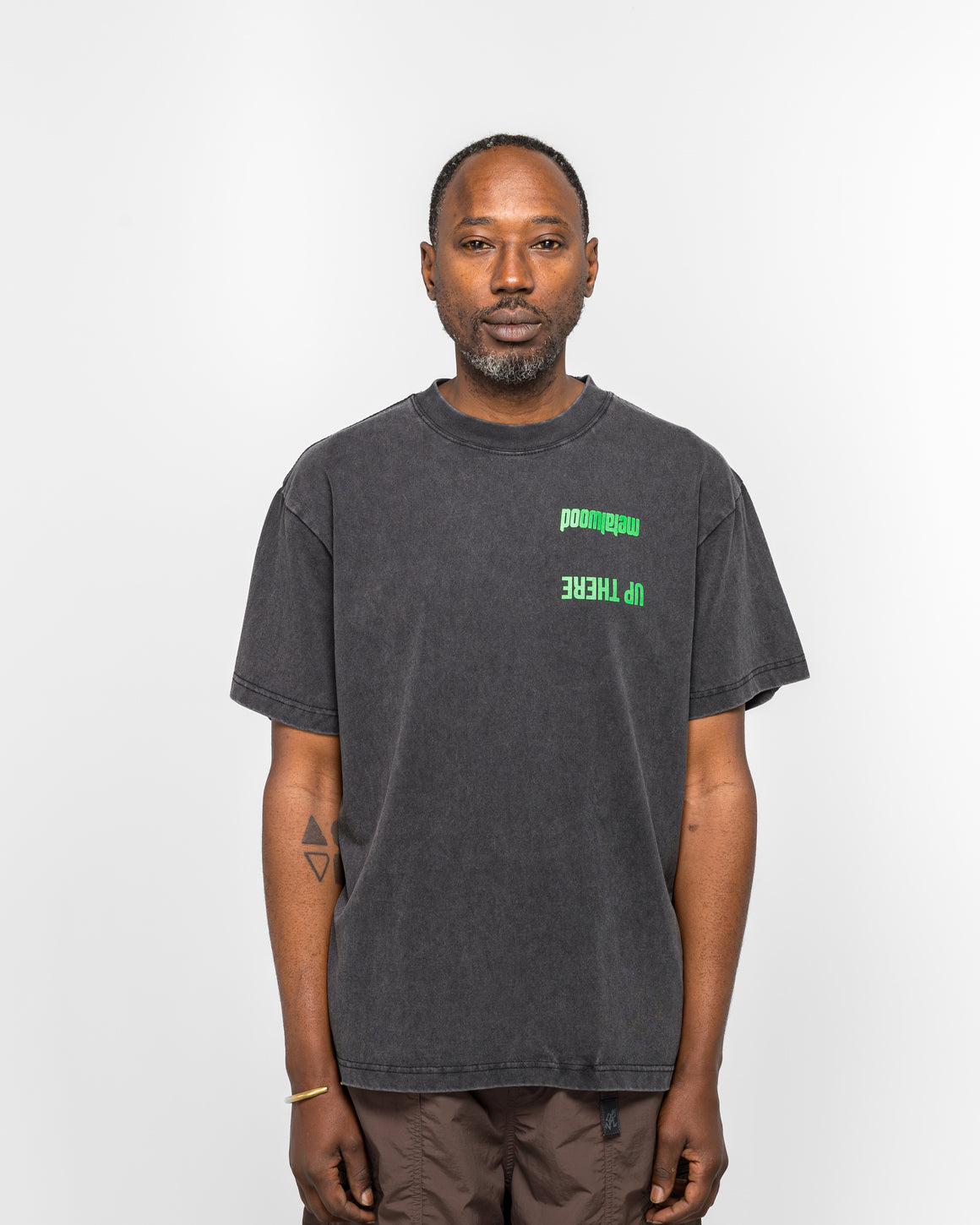 Metalwood - Handful T-Shirt x UP THERE - Overdyed Black Wash - UP THERE