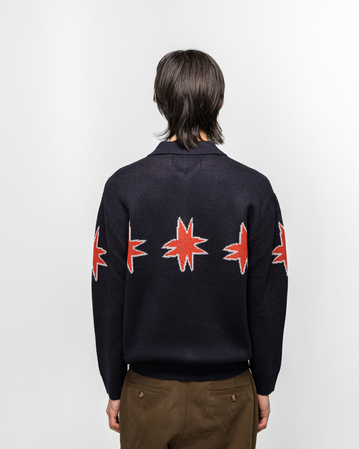 Metalwood - Kiki Zip Knit LS Polo - Navy - UP THERE