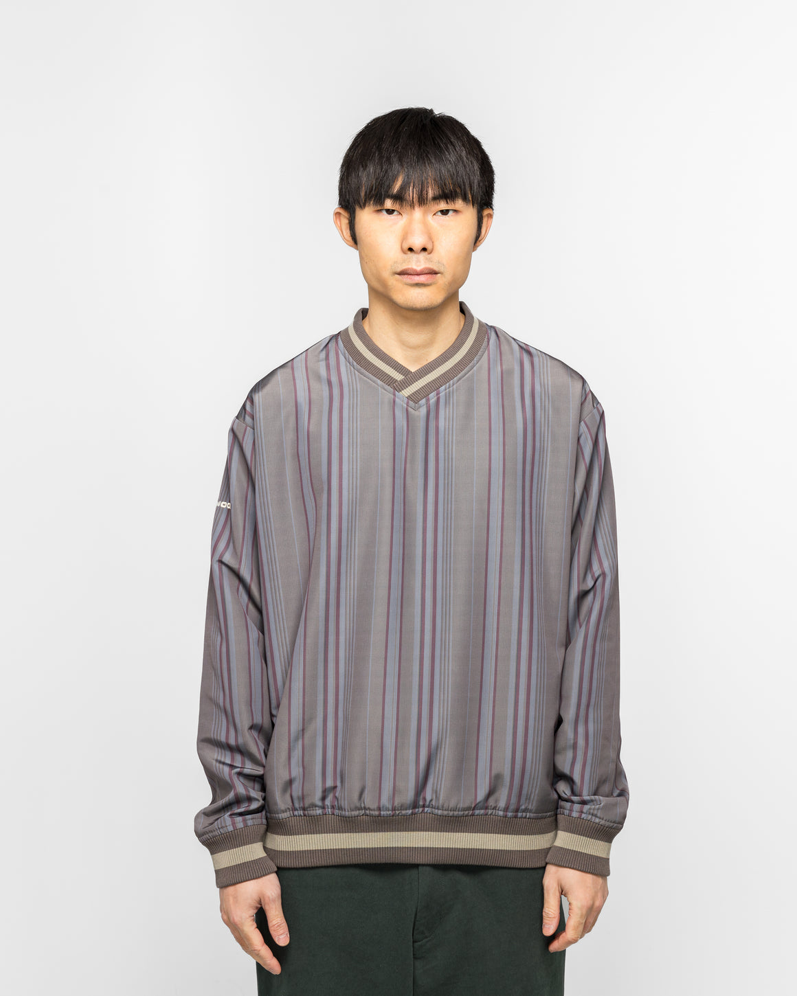 Metalwood - Lined V-Neck Pullover Windbreaker - Multi - UP THERE