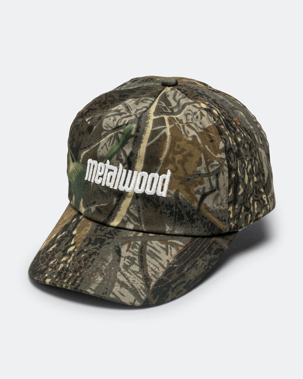Metalwood - Metal Logo 5-Panel Hat - Real Leaf Camo - UP THERE
