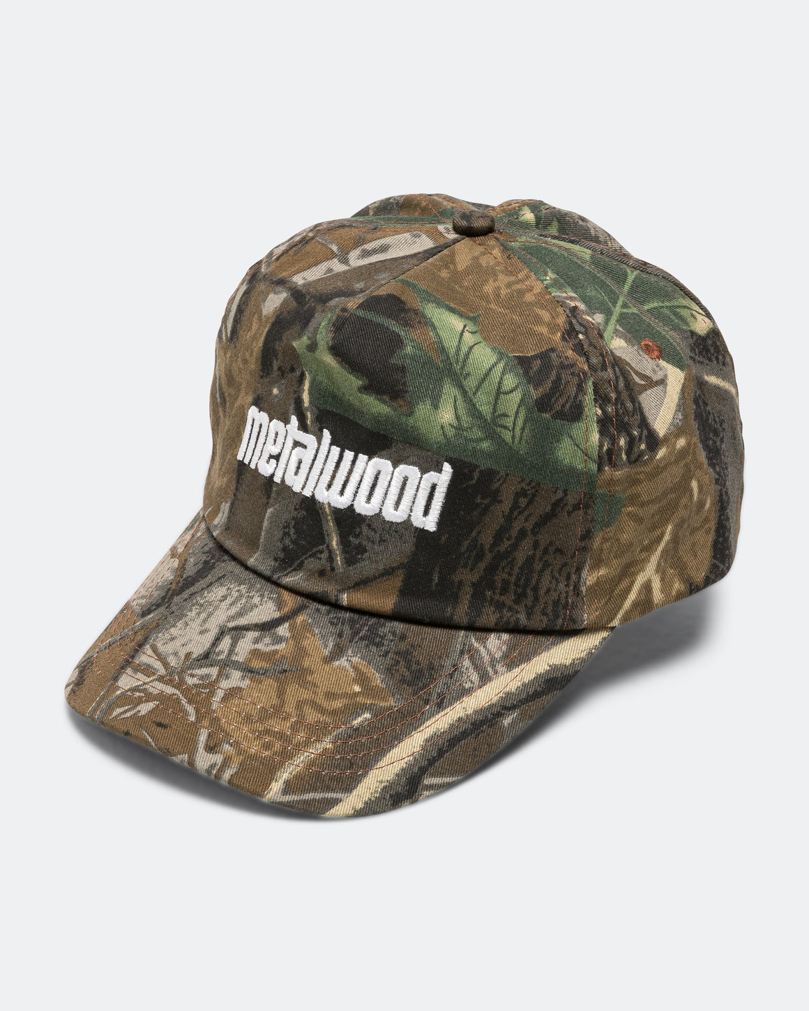 Metalwood - Metal Logo 5-Panel Hat - Real Leaf Camo - UP THERE