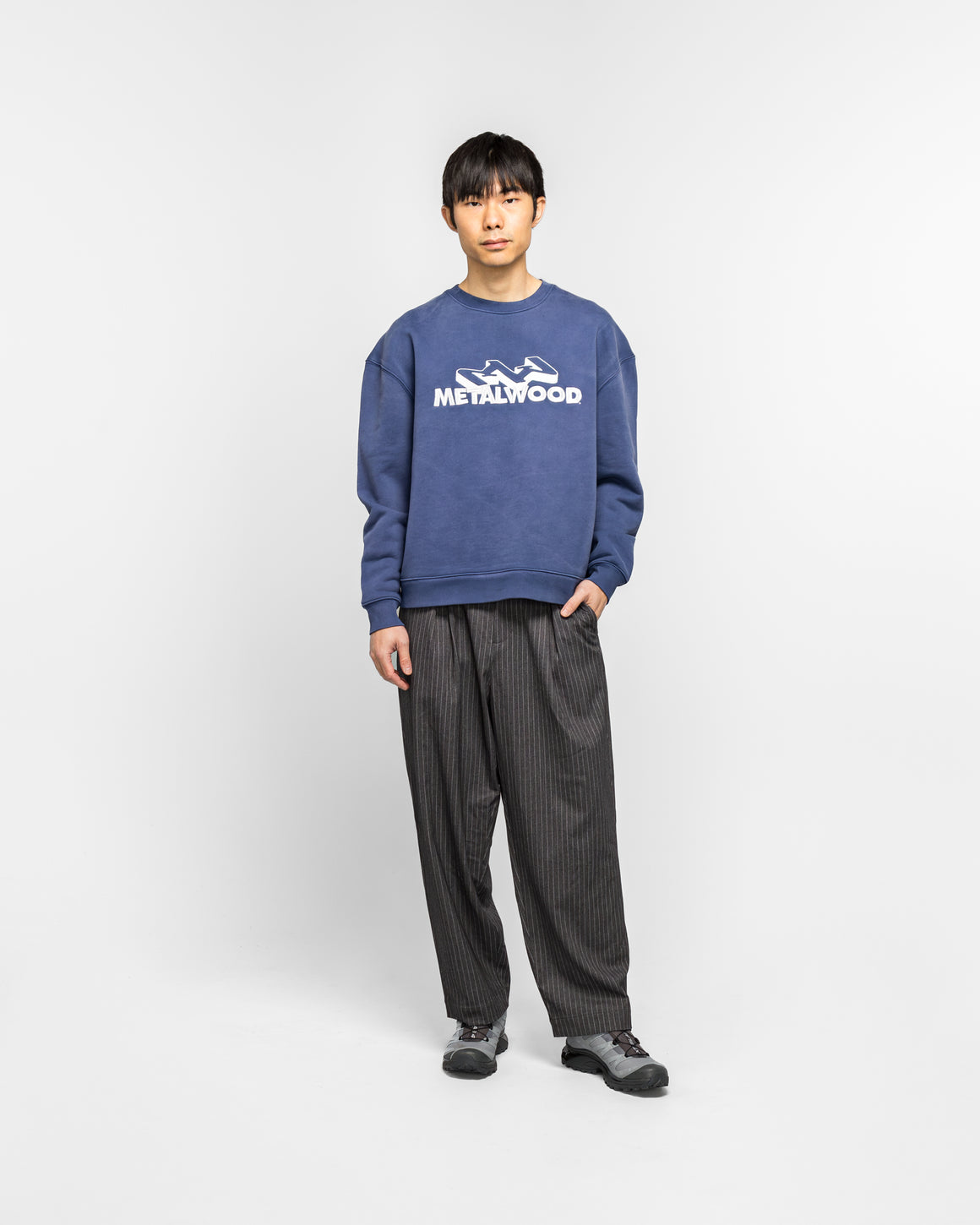 Metalwood - Mountaineer Crewneck Sweatshirt - Navy - UP THERE