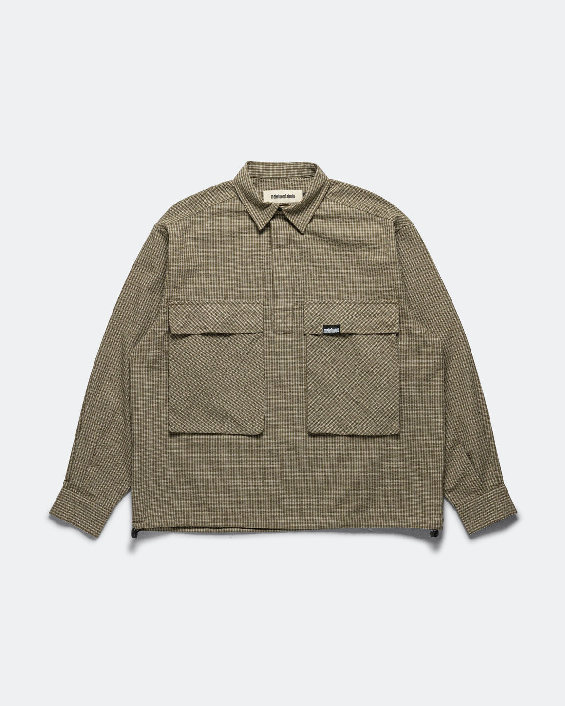 Metalwood - Plaid Tactical Overshirt - Green/White - UP THERE