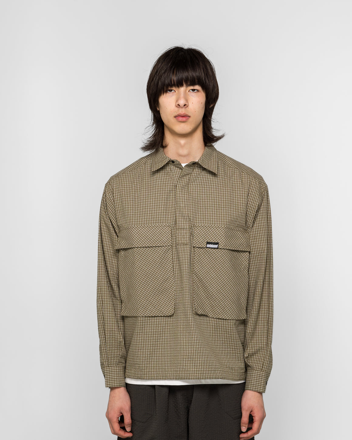 Metalwood - Plaid Tactical Overshirt - Green/White - UP THERE