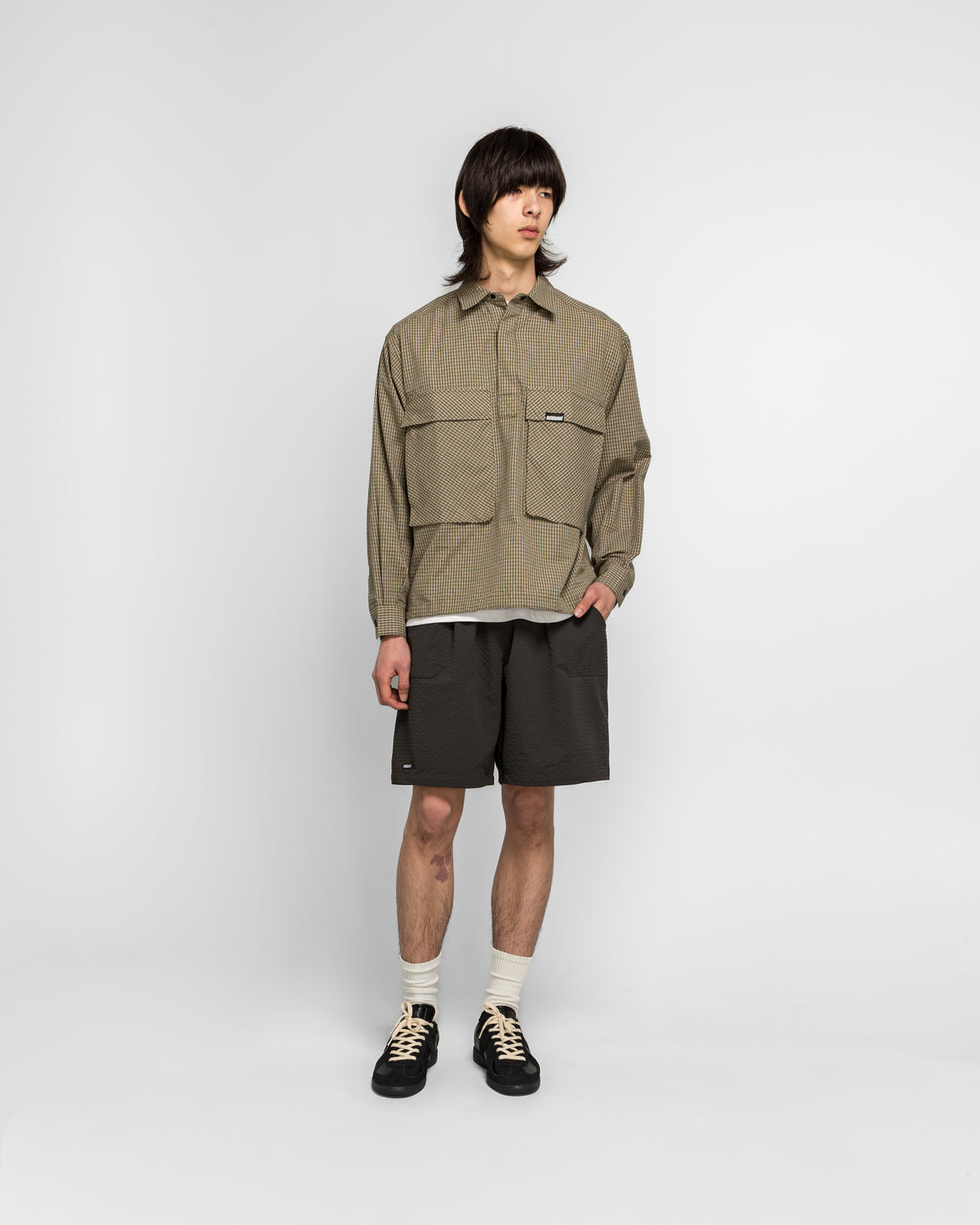 Metalwood - Plaid Tactical Overshirt - Green/White - UP THERE