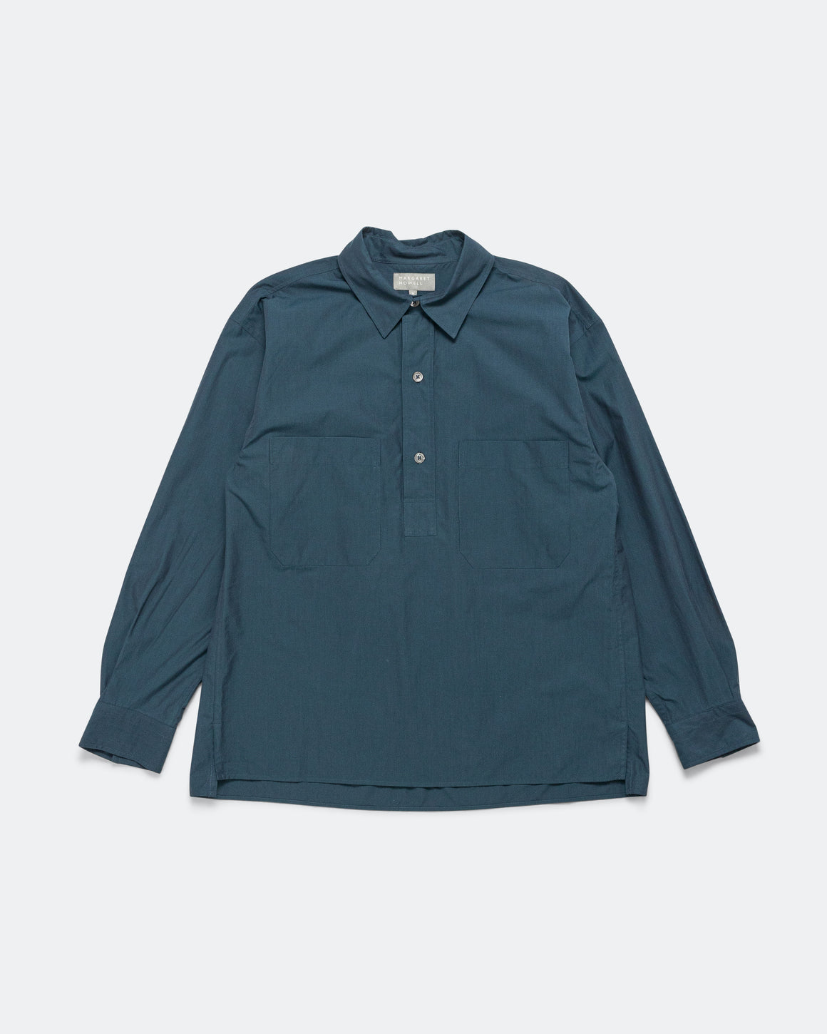 Margaret Howell - Archive Overhead Shirt - Marine Yarn Dye Cotton - UP THERE
