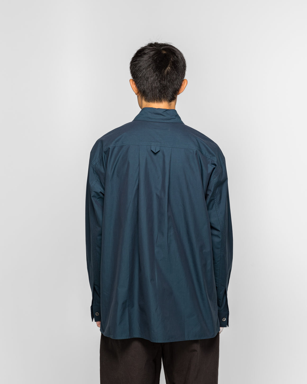 Margaret Howell - Archive Overhead Shirt - Marine Yarn Dye Cotton - UP THERE