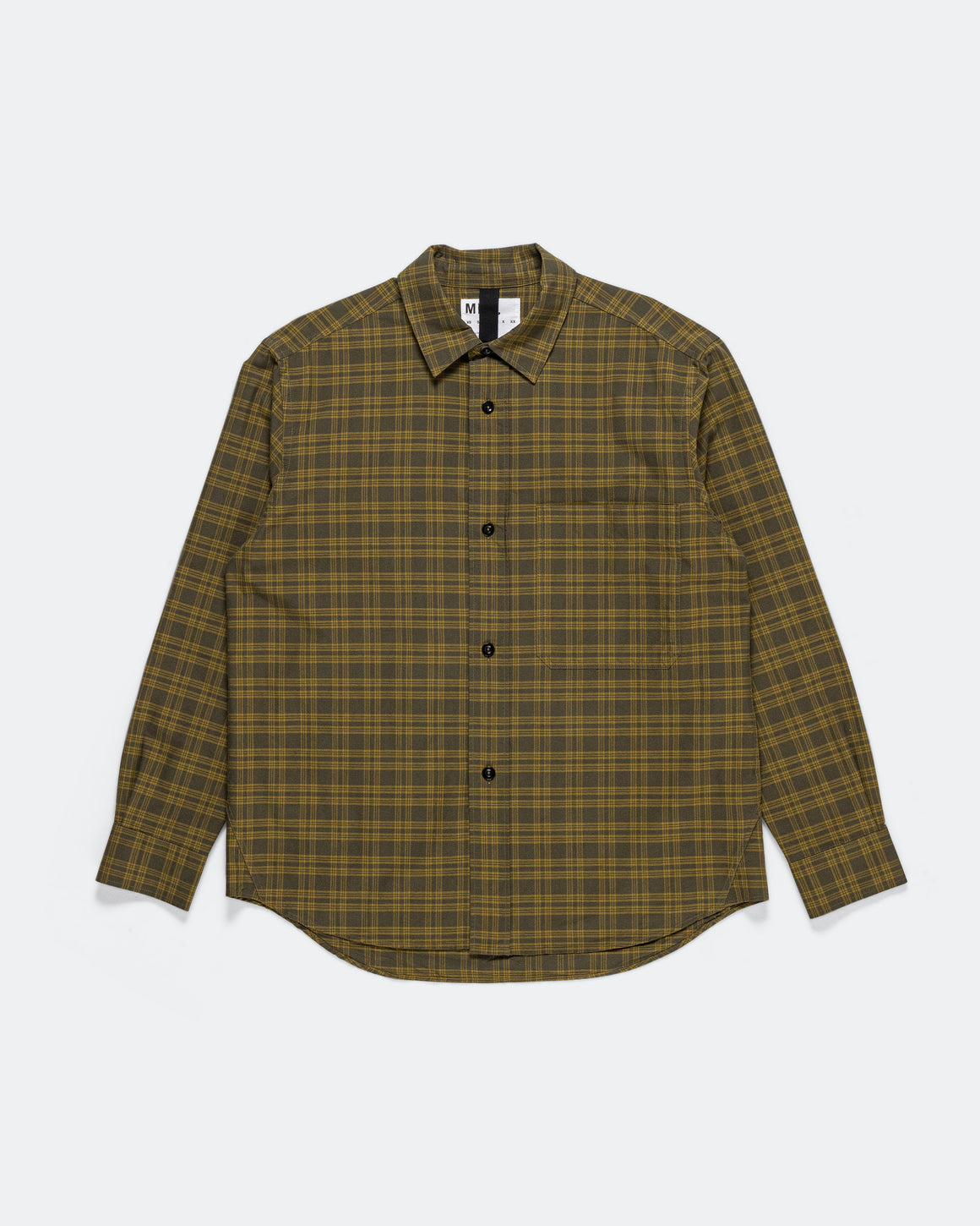 MHL. - Basic Shirt Tonal Cotton Check - Khaki/Cumin - UP THERE