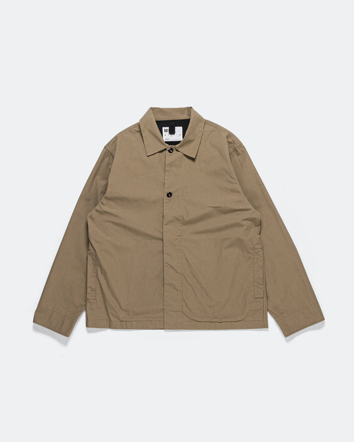 MHL. - Boxy Overshirt Crisp Cotton Poplin - Mouse - UP THERE