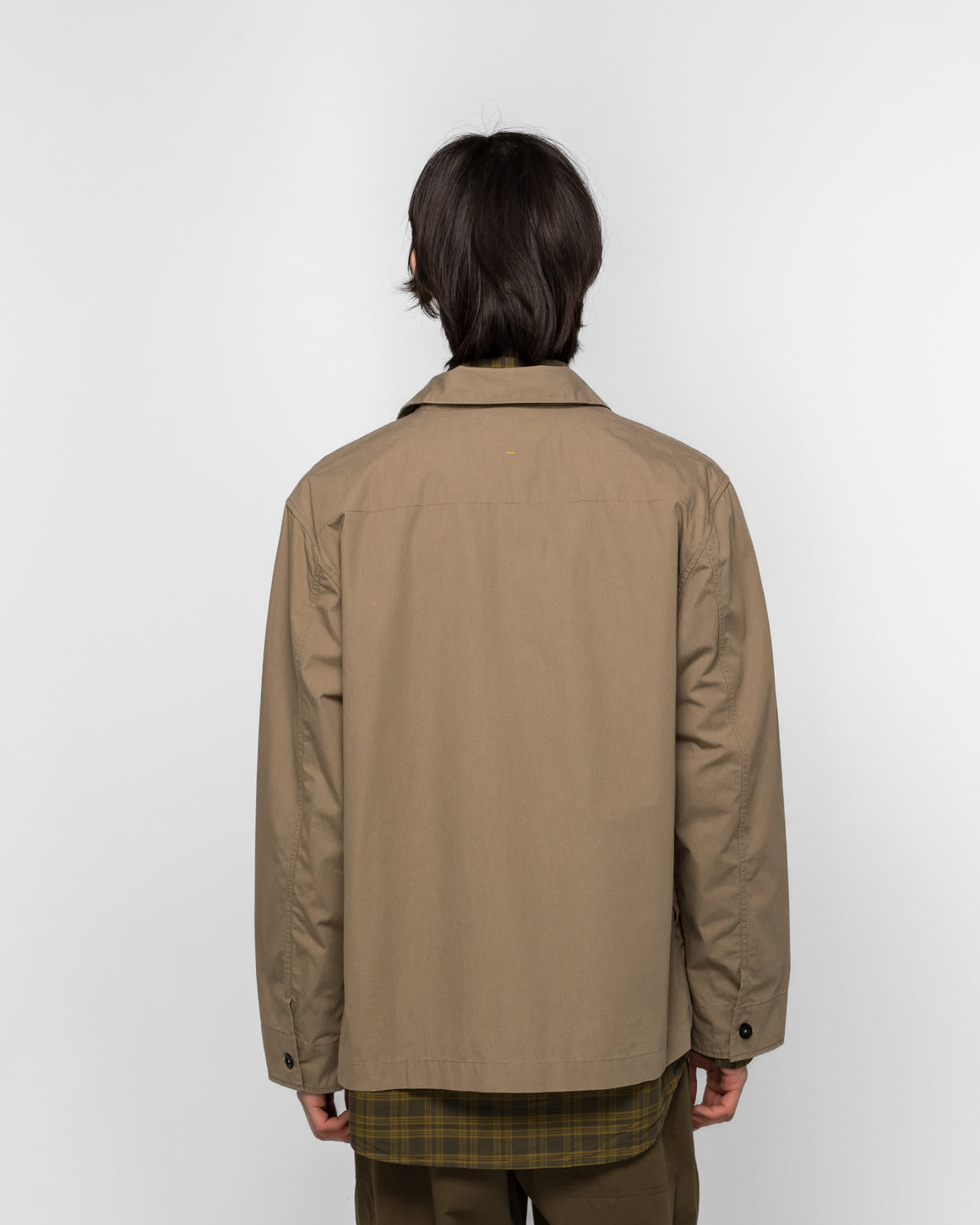 MHL. - Boxy Overshirt Crisp Cotton Poplin - Mouse - UP THERE