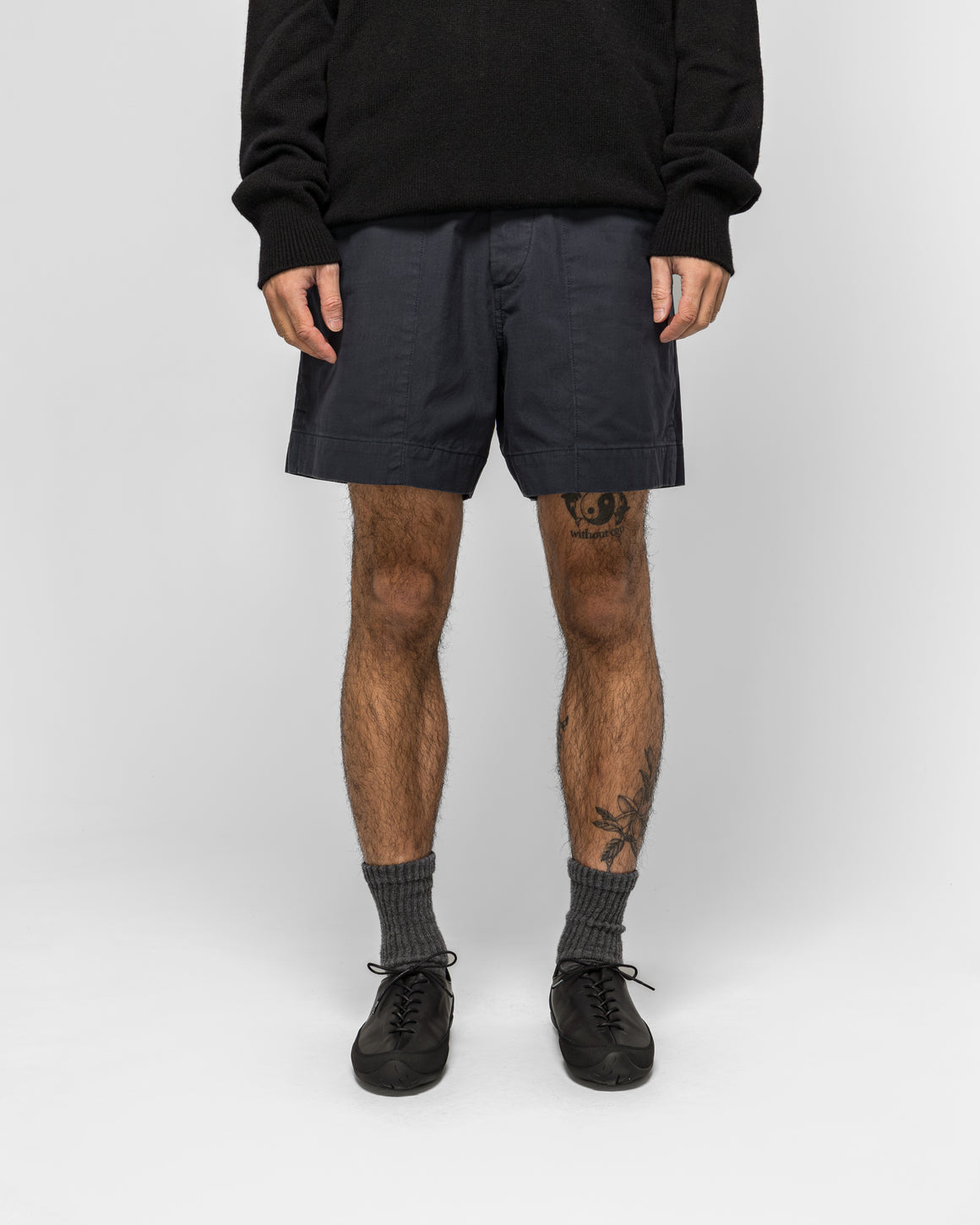 MHL. - Gym Shorts - Ink Washed Cotton Ripstop - UP THERE