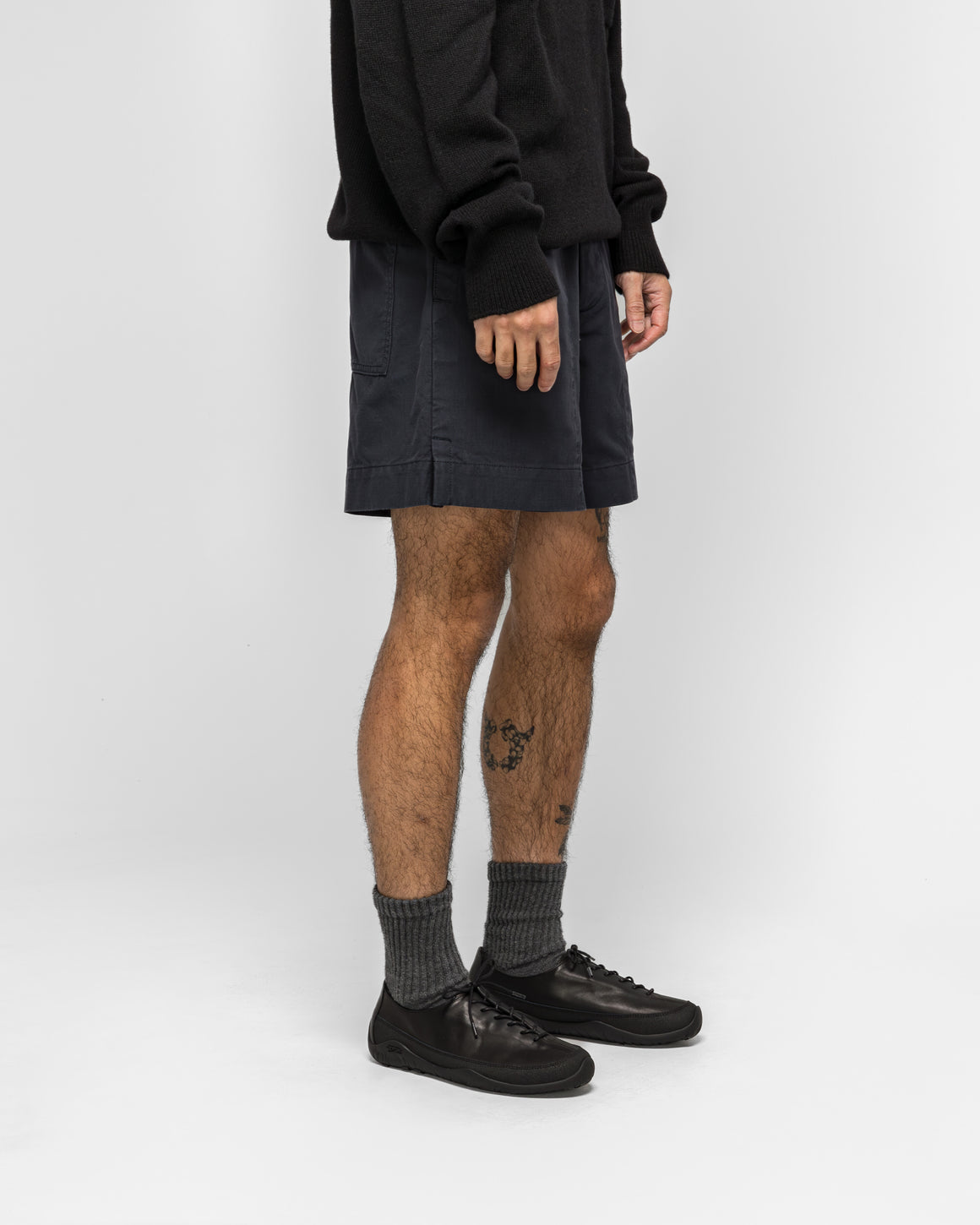 MHL. - Gym Shorts - Ink Washed Cotton Ripstop - UP THERE