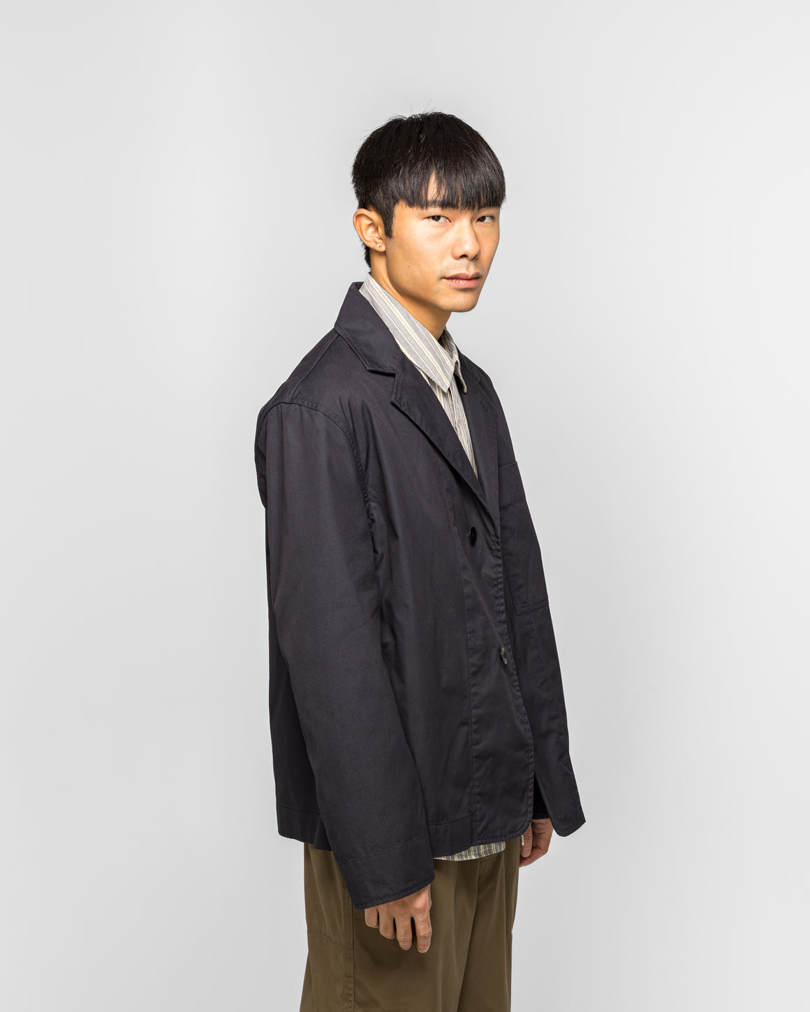 MHL. - Minimal Blazer - Ink Cotton Blend Cordura - UP THERE