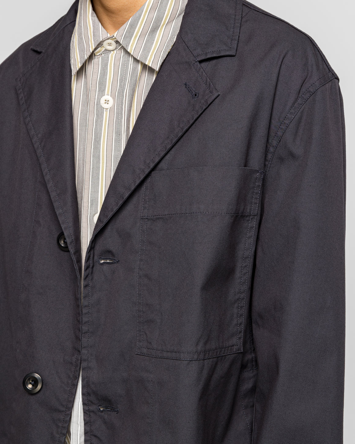 MHL. - Minimal Blazer - Ink Cotton Blend Cordura - UP THERE