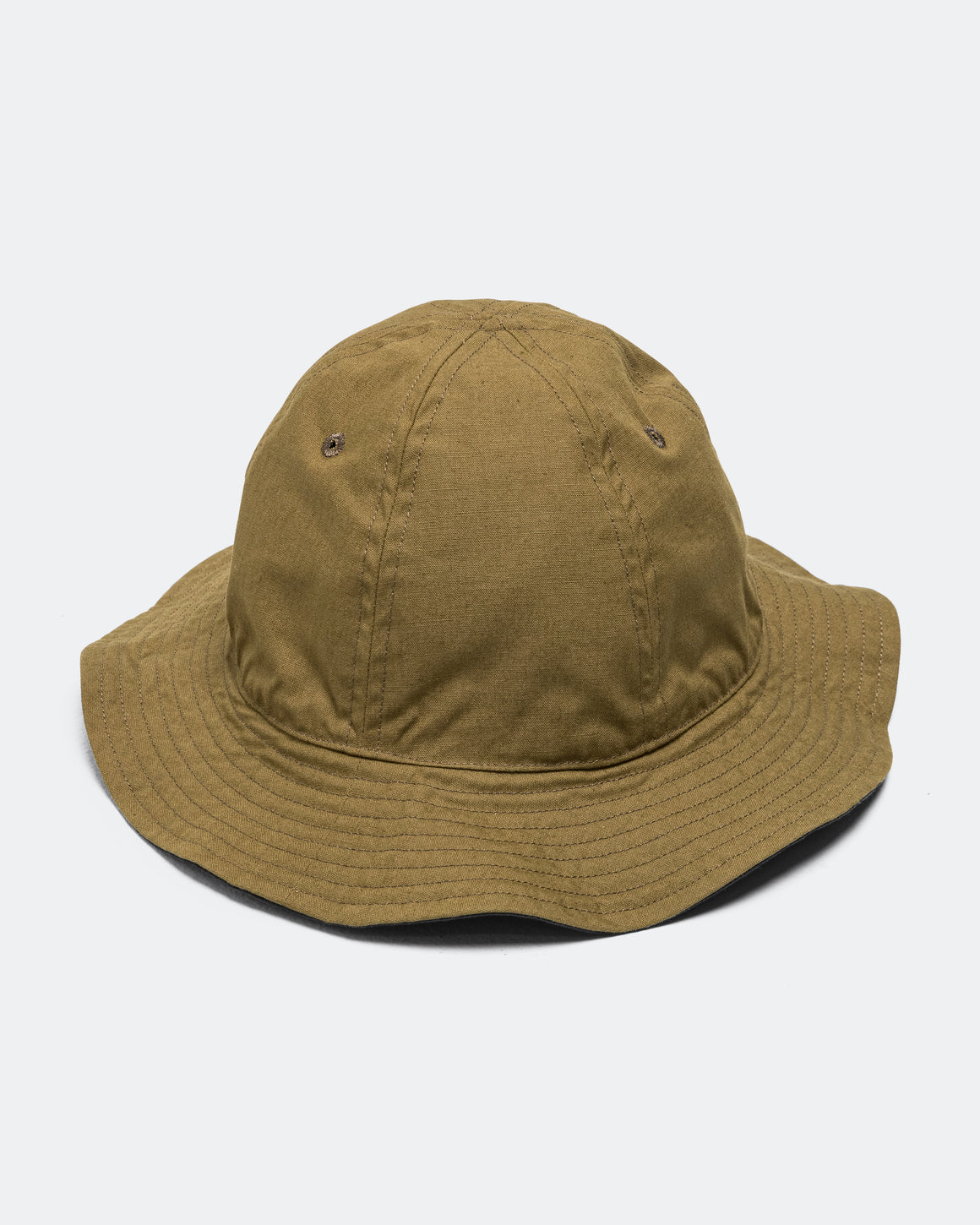 MHL. - Reversible Bucket Hat - Ink/Olive Green Coarse Yarn - UP THERE