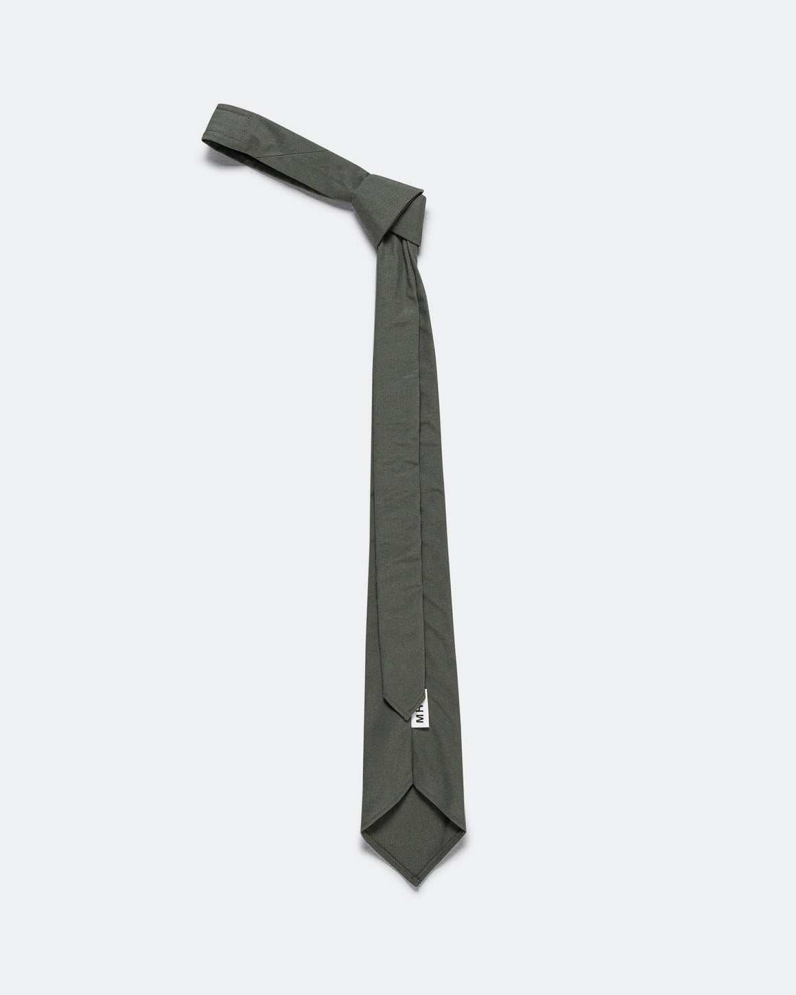 MHL. - Sanded Cotton Poplin Tie - Storm - UP THERE