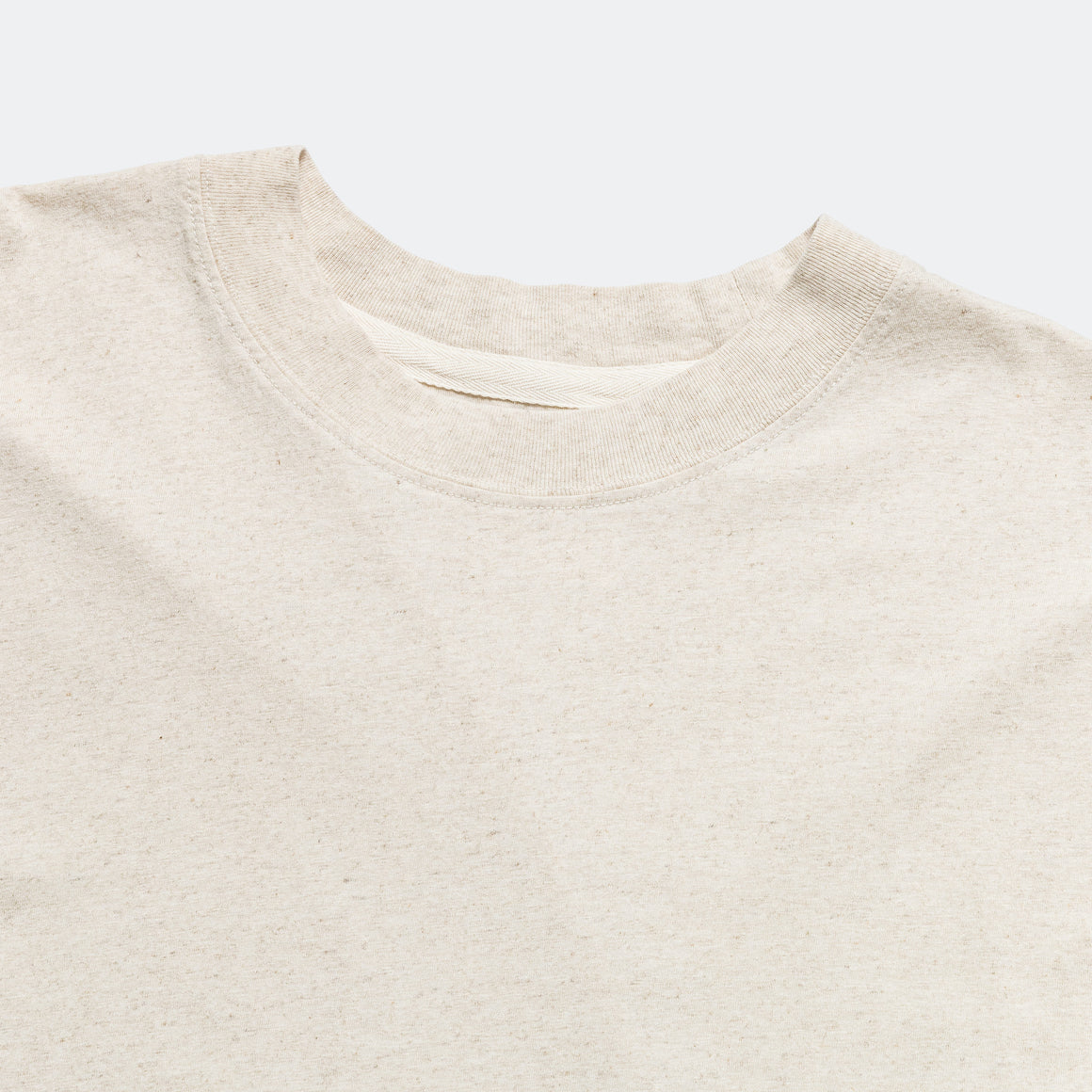MHL. - Simple T-shirt - Natural Organic Cotton Linen Jersey - UP THERE