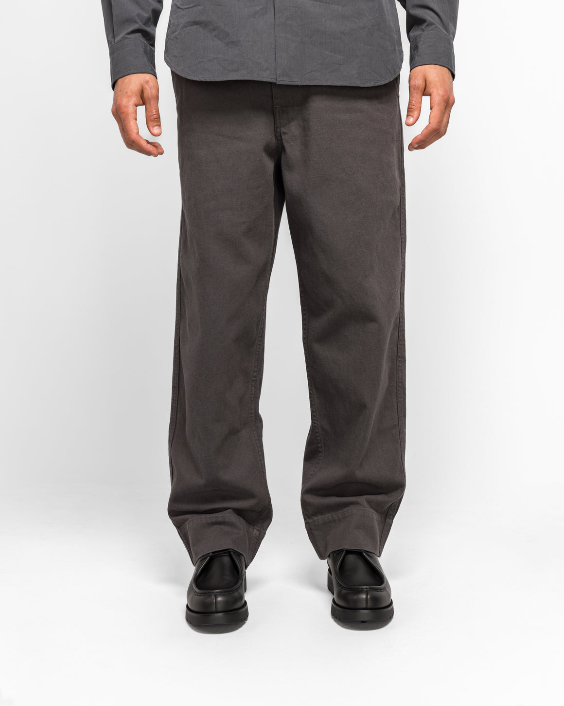MHL. - Sports Trousers - Graphite Cotton Wool Drill - UP THERE
