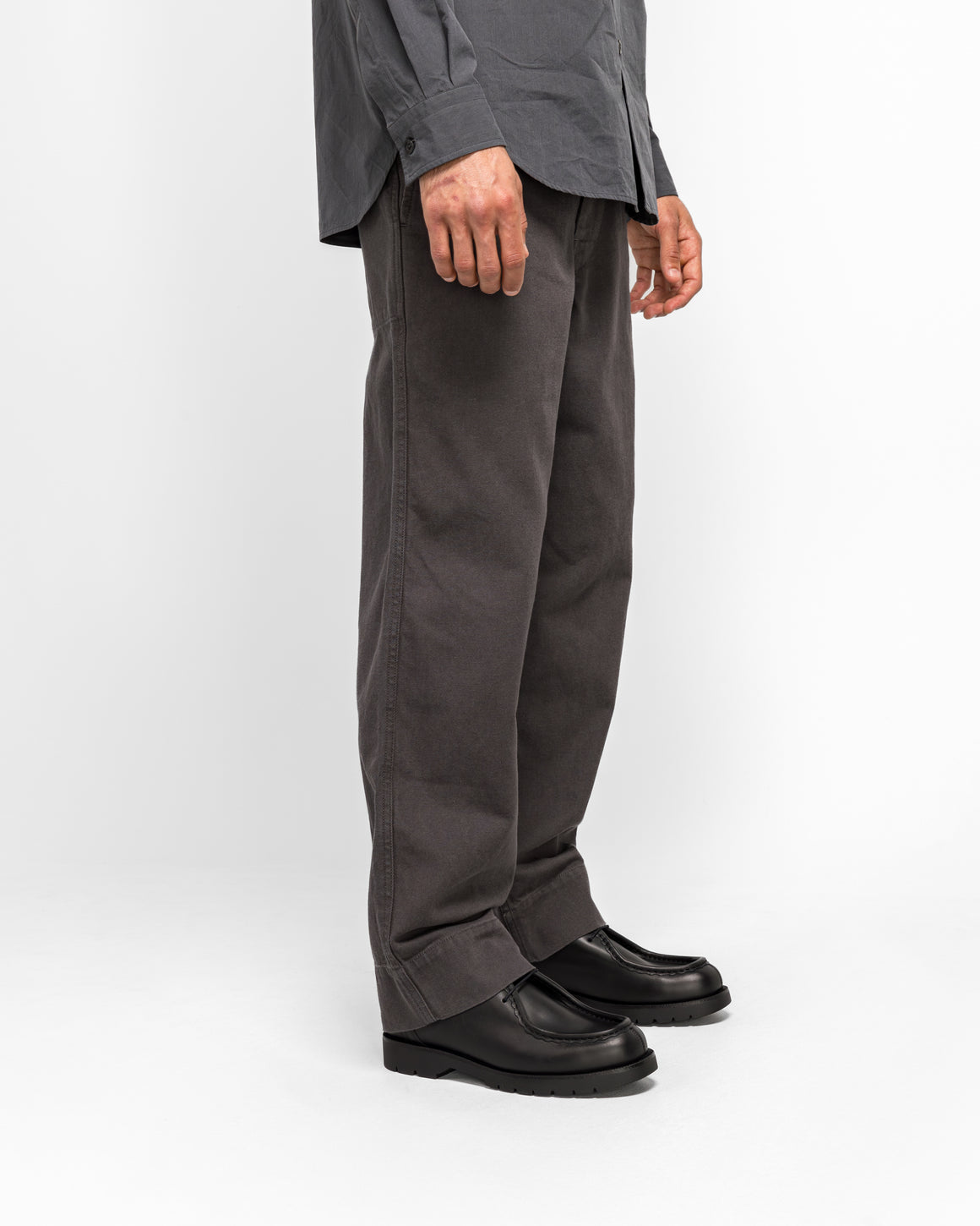 MHL. - Sports Trousers - Graphite Cotton Wool Drill - UP THERE