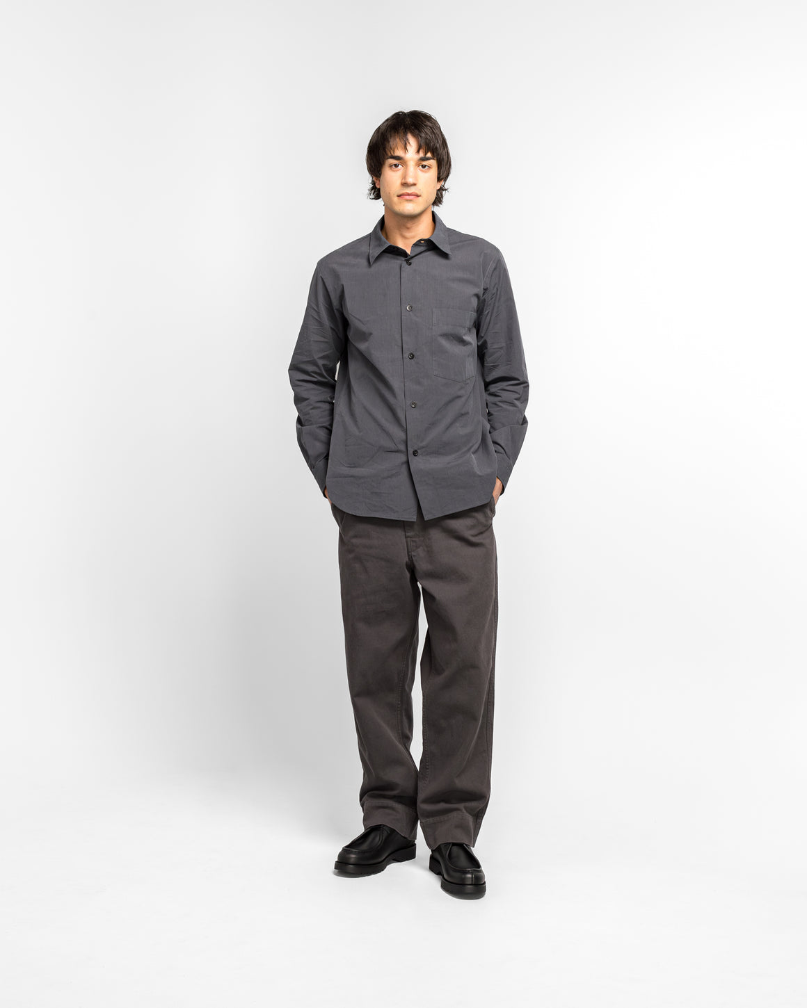 MHL. - Sports Trousers - Graphite Cotton Wool Drill - UP THERE