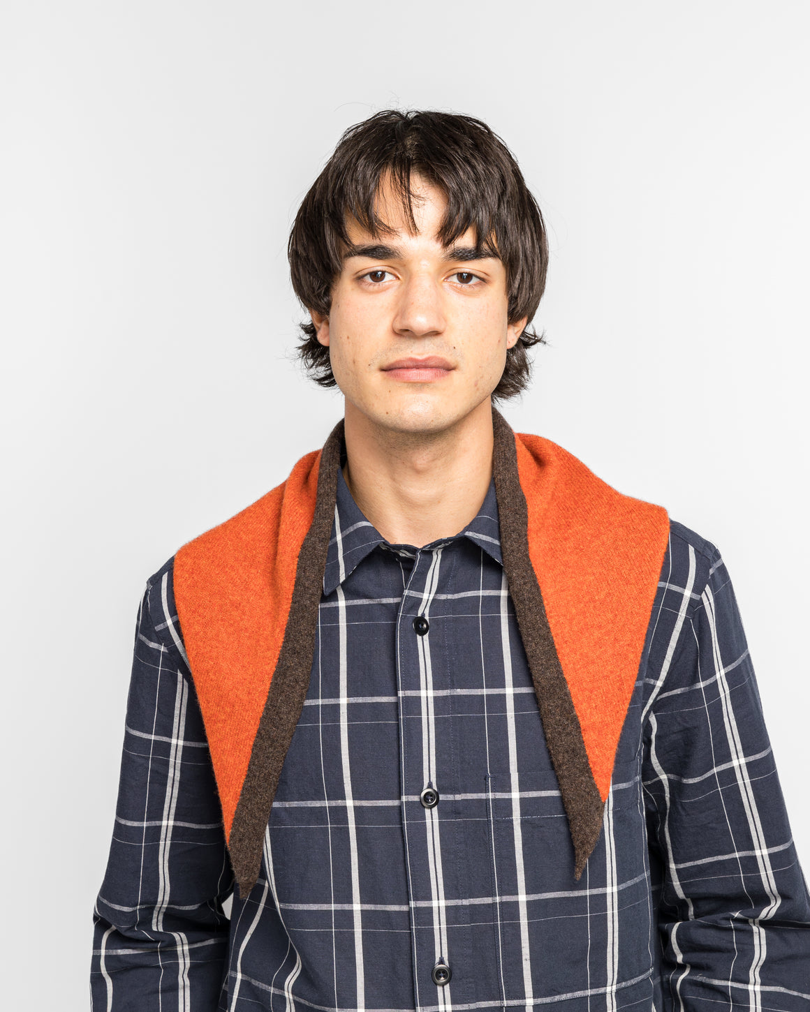 MHL. - Tipped Scout Scarf - Cocoa/Ember Lambswool - UP THERE