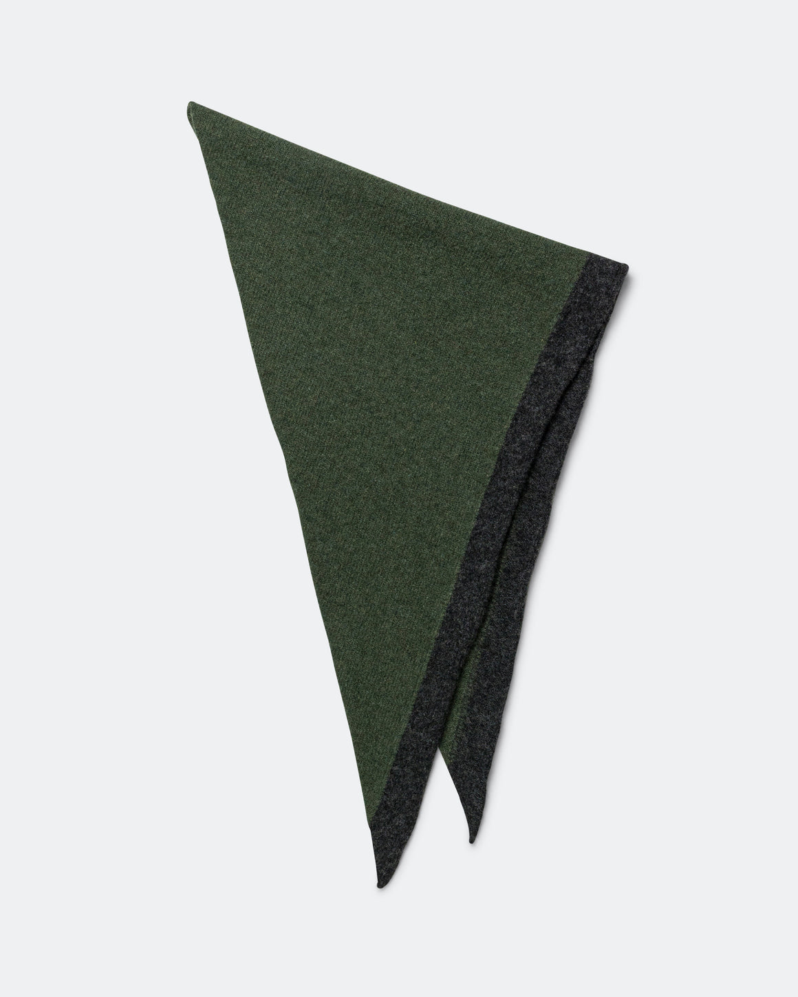MHL. - Tipped Scout Scarf - Green/Charcoal Lambswool - UP THERE