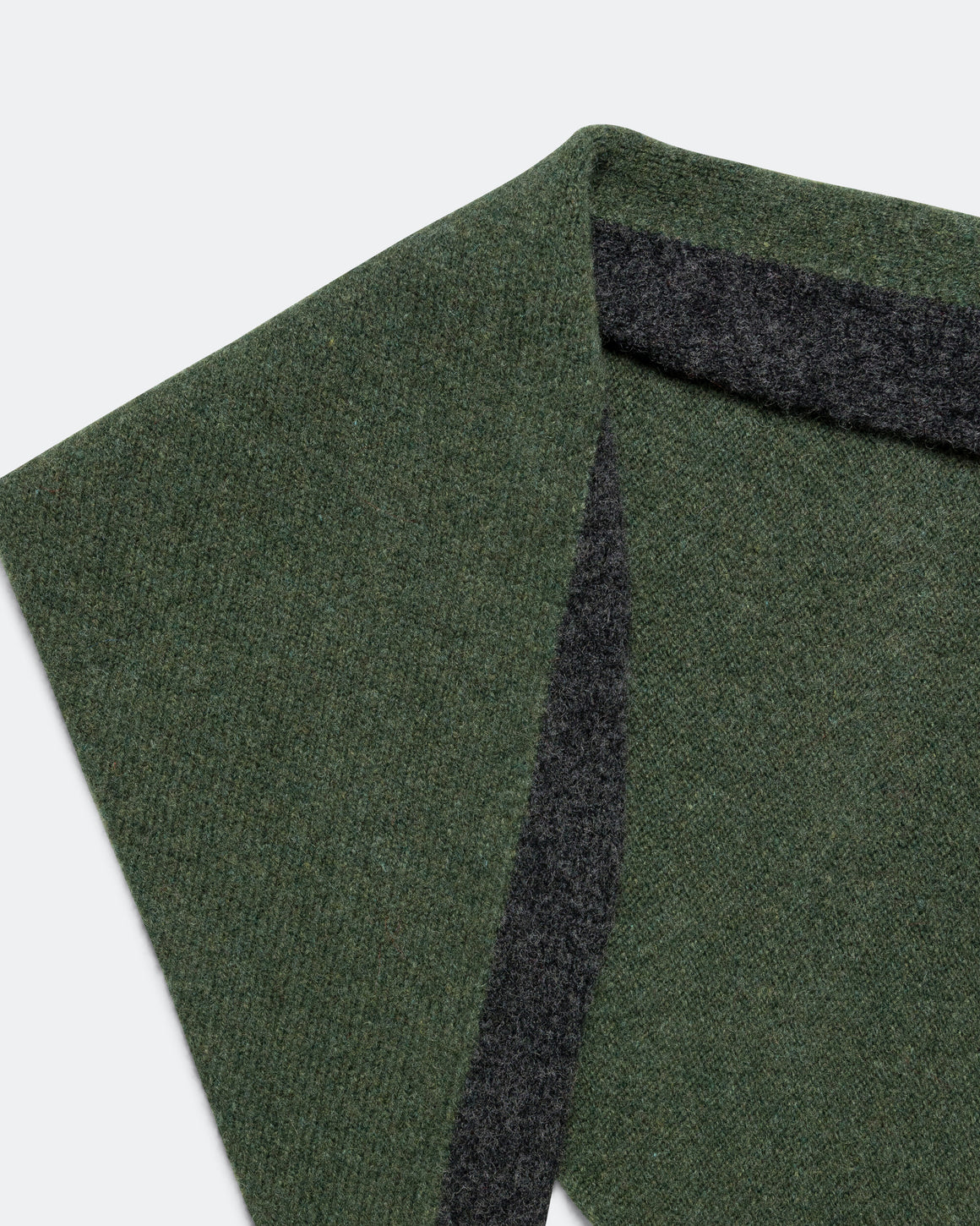 MHL. - Tipped Scout Scarf - Green/Charcoal Lambswool - UP THERE