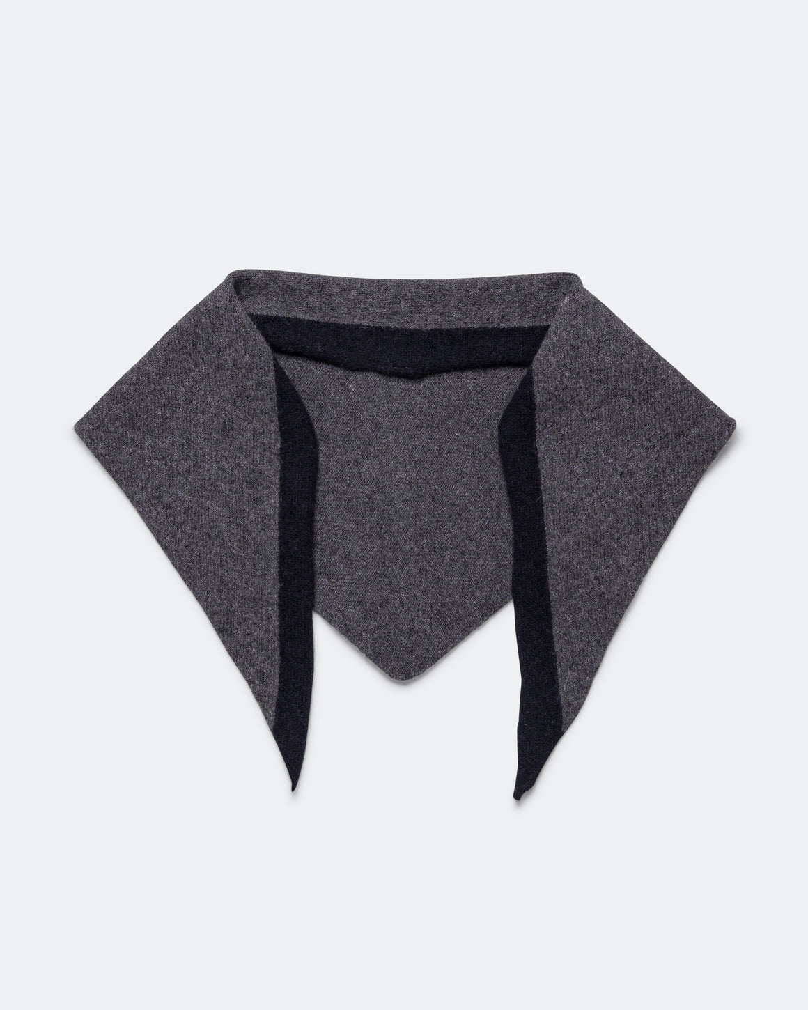 MHL. - Tipped Scout Scarf - Grey/Ink Lambswool - UP THERE