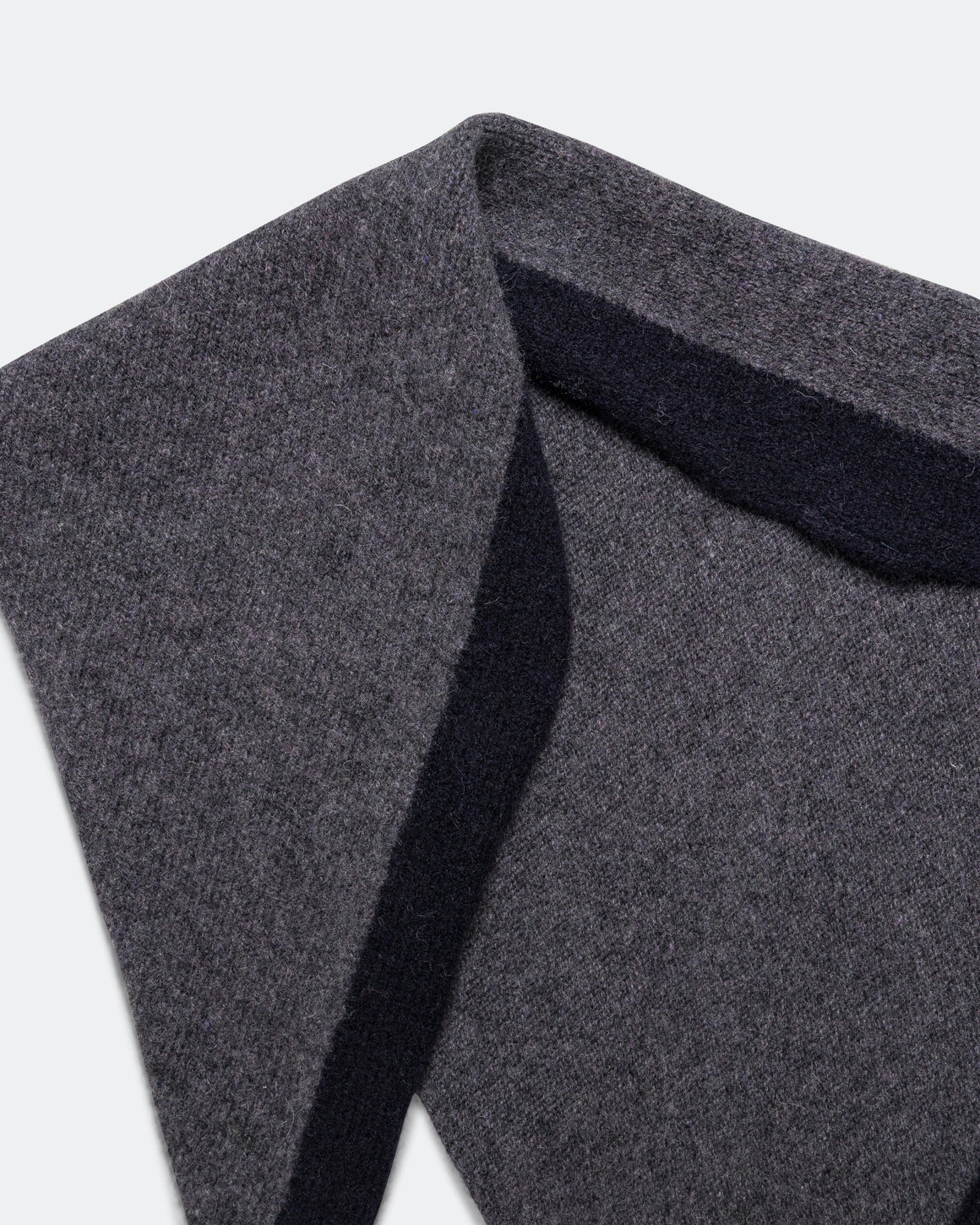 MHL. - Tipped Scout Scarf - Grey/Ink Lambswool - UP THERE