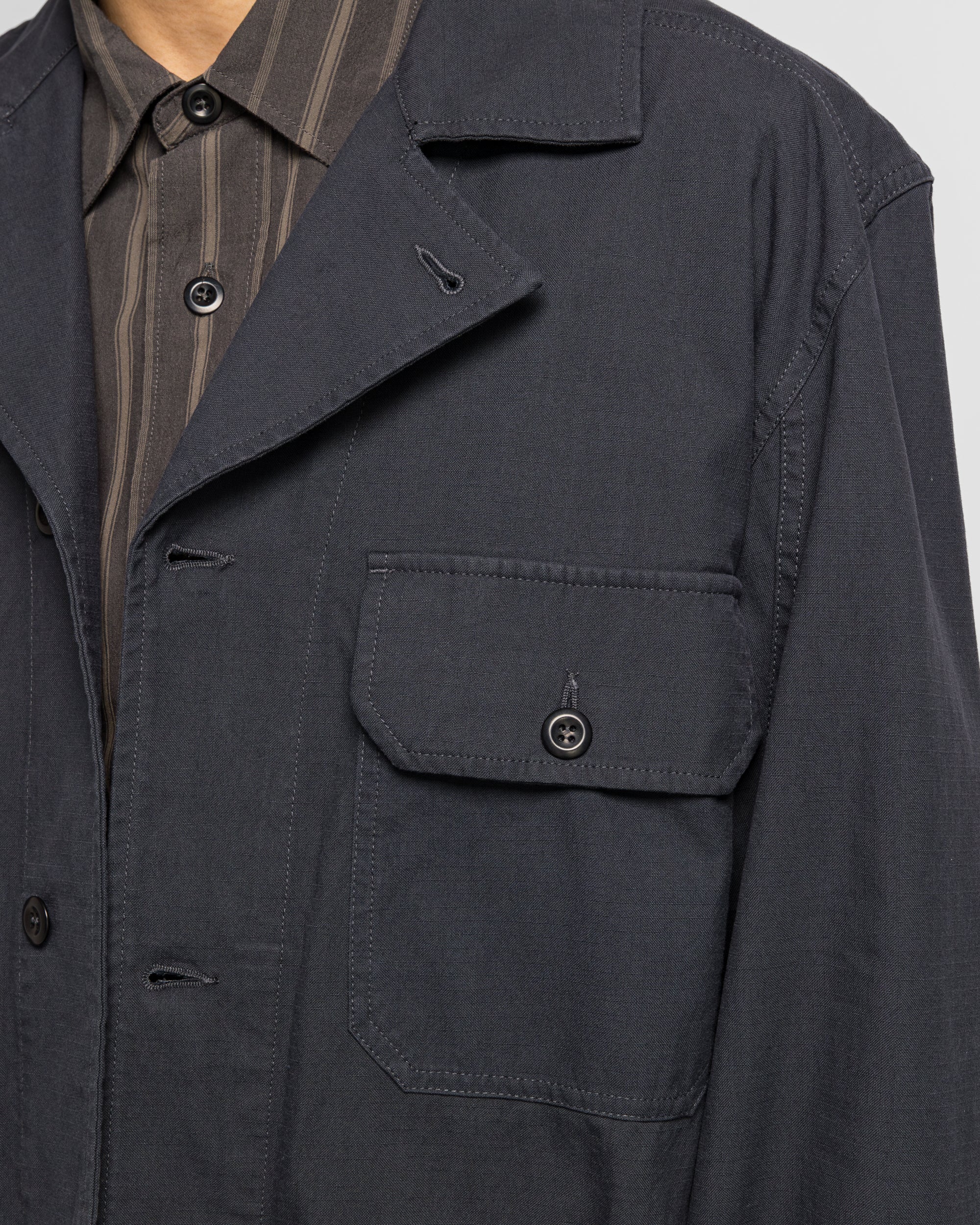 MHL. - Utility Jacket - Ink Washed Cotton Ripstop | UP THERE