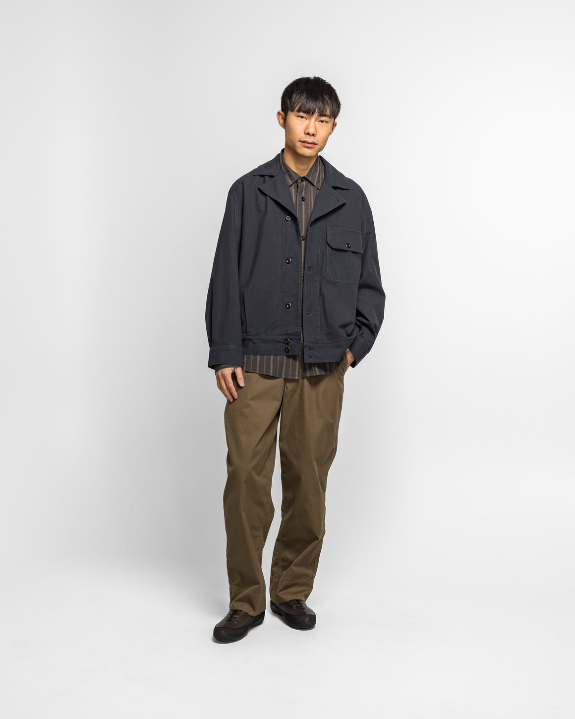MHL. - Utility Jacket - Ink Washed Cotton Ripstop - UP THERE