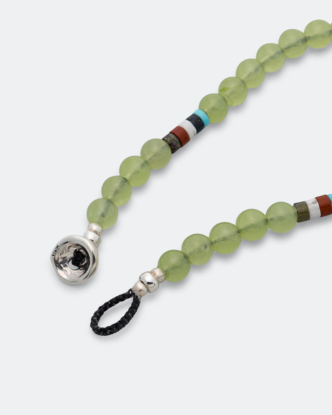 Mikia - 6mm Bracelet x UP THERE - Green Jade/925 Silver - UP THERE