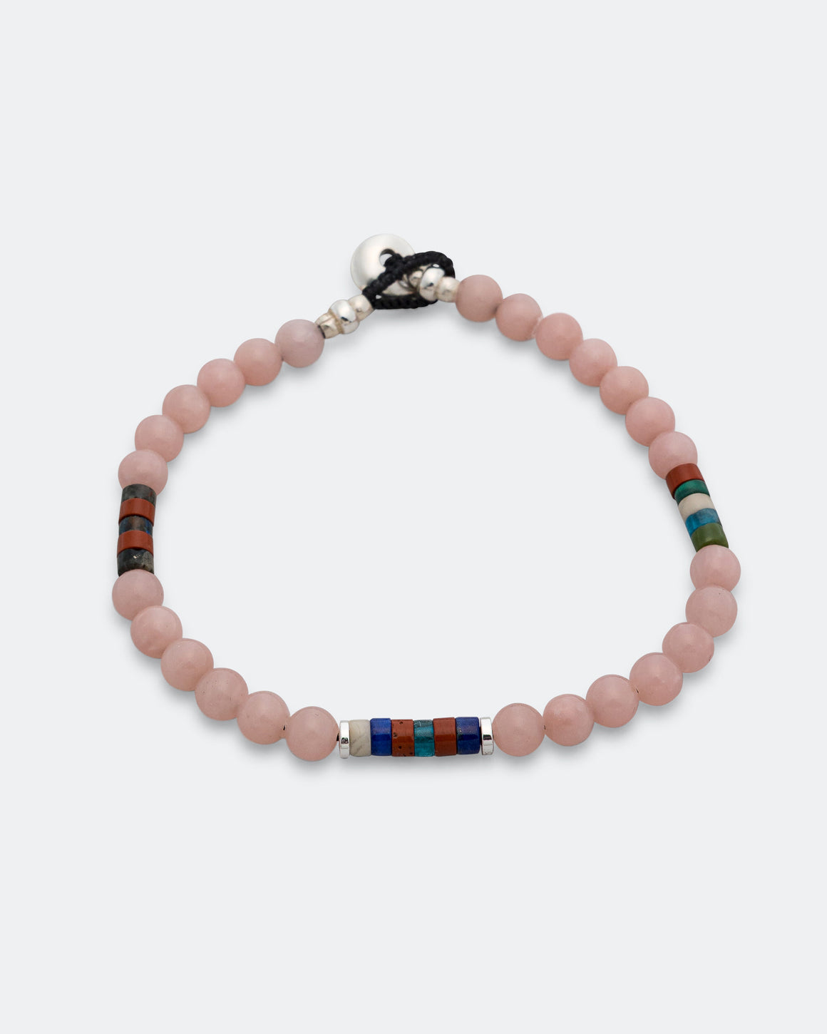 Mikia - 6mm Bracelet x UP THERE - Pink Soap Stone/925 Silver - UP THERE