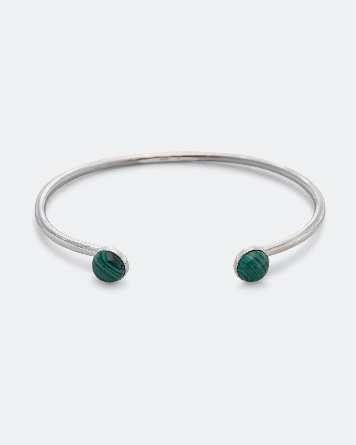 Mikia - Bangle Bracelet - 925 Silver/Malachite - UP THERE