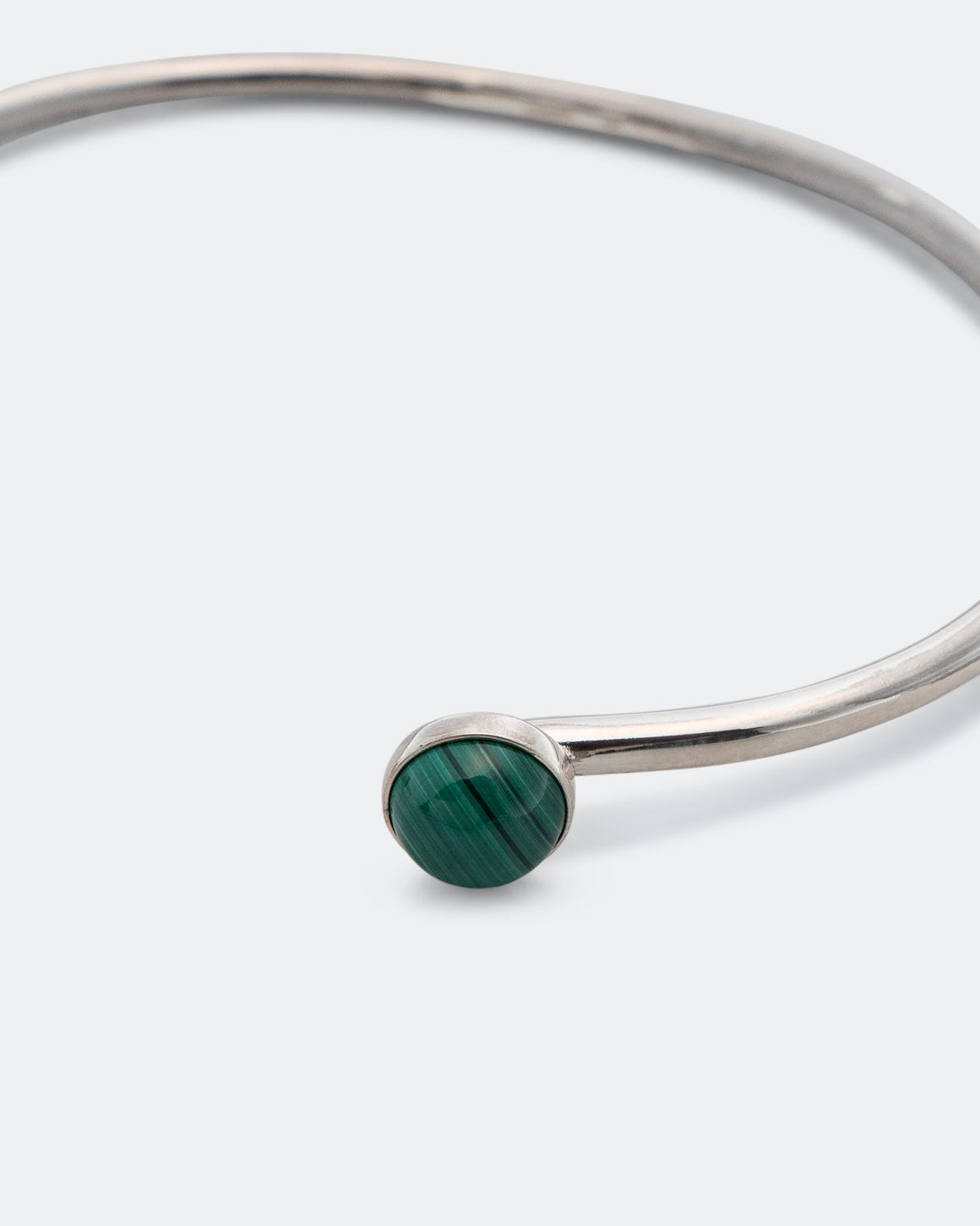 Mikia - Bangle Bracelet - 925 Silver/Malachite - UP THERE