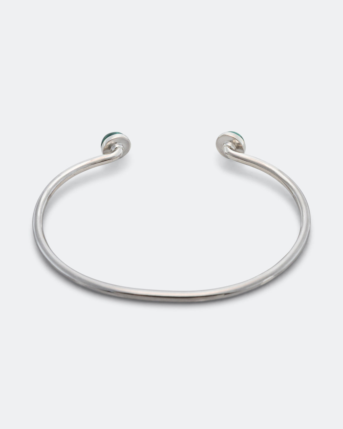 Mikia - Bangle Bracelet - 925 Silver/Malachite - UP THERE