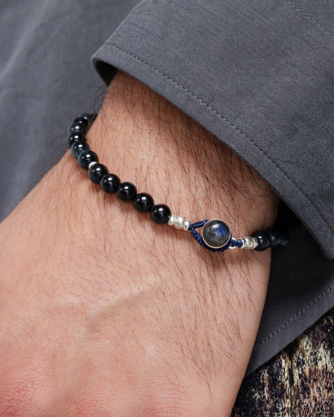 Mikia - Circle8 Bracelet - Blue Labradorite/925 Silver - UP THERE